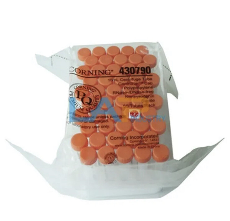 50PCS/bag NEW FOR Corning Conical Bottom Sterile Centrifuge Tube 430790 15ML