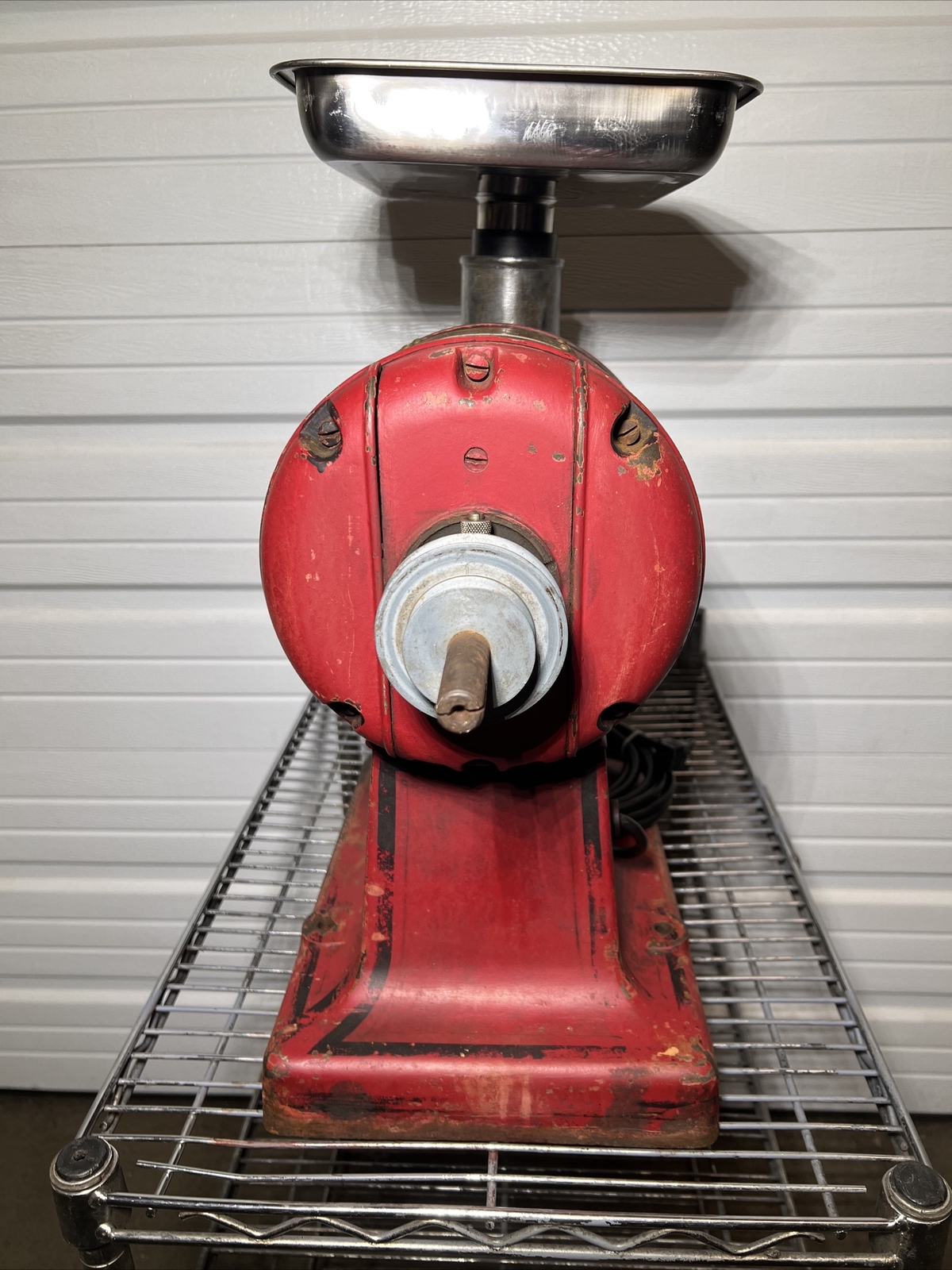 Genuine Vintage Hobart 27612 Size 12 Meat Grinder 1 Phase 110V