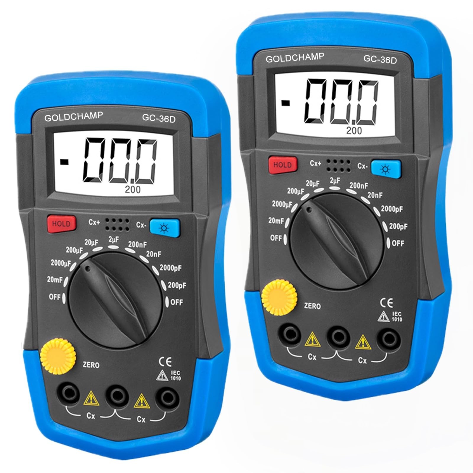 Capacitor Tester Digital Multimeter Capacitance Meter 200pF-20mF Capacitance …