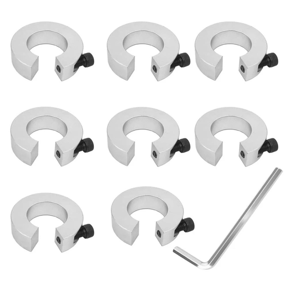 8 pcs SBR25 25mm Linear Rail Stop Collars Aluminum Alloy Shaft Limit