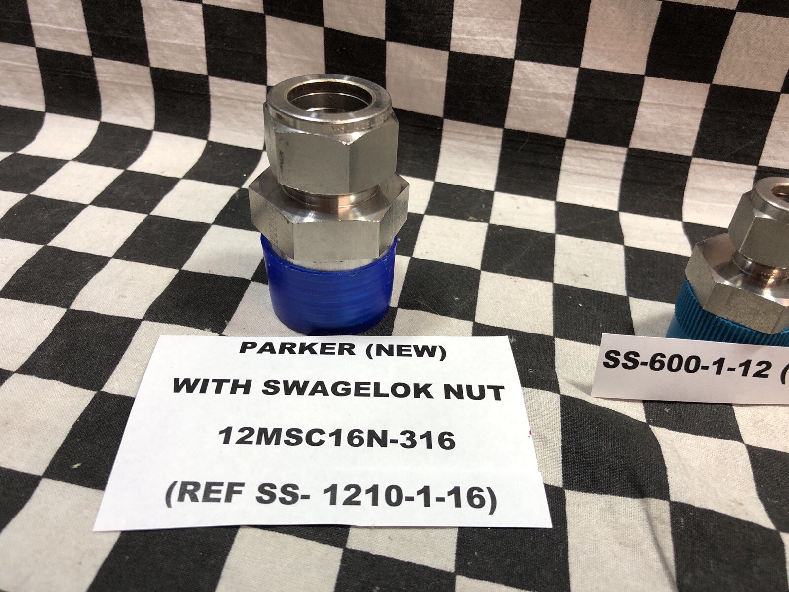 SWAGELOK SS-1610-P, SS-1610-6, 12MSC16N-316, SS-810-1-8, SS-600-1-12, LOT OF 6