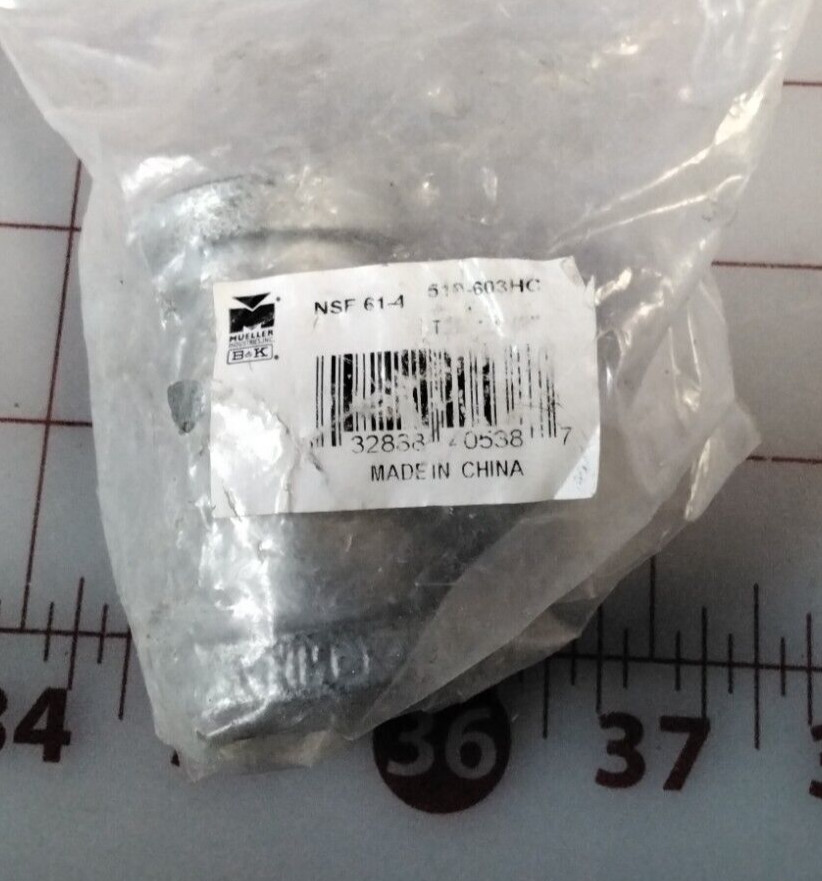 1/2″ Galvanized Malleable Iron Pipe Fitting Tee 510-603BG (Lot of 2)
