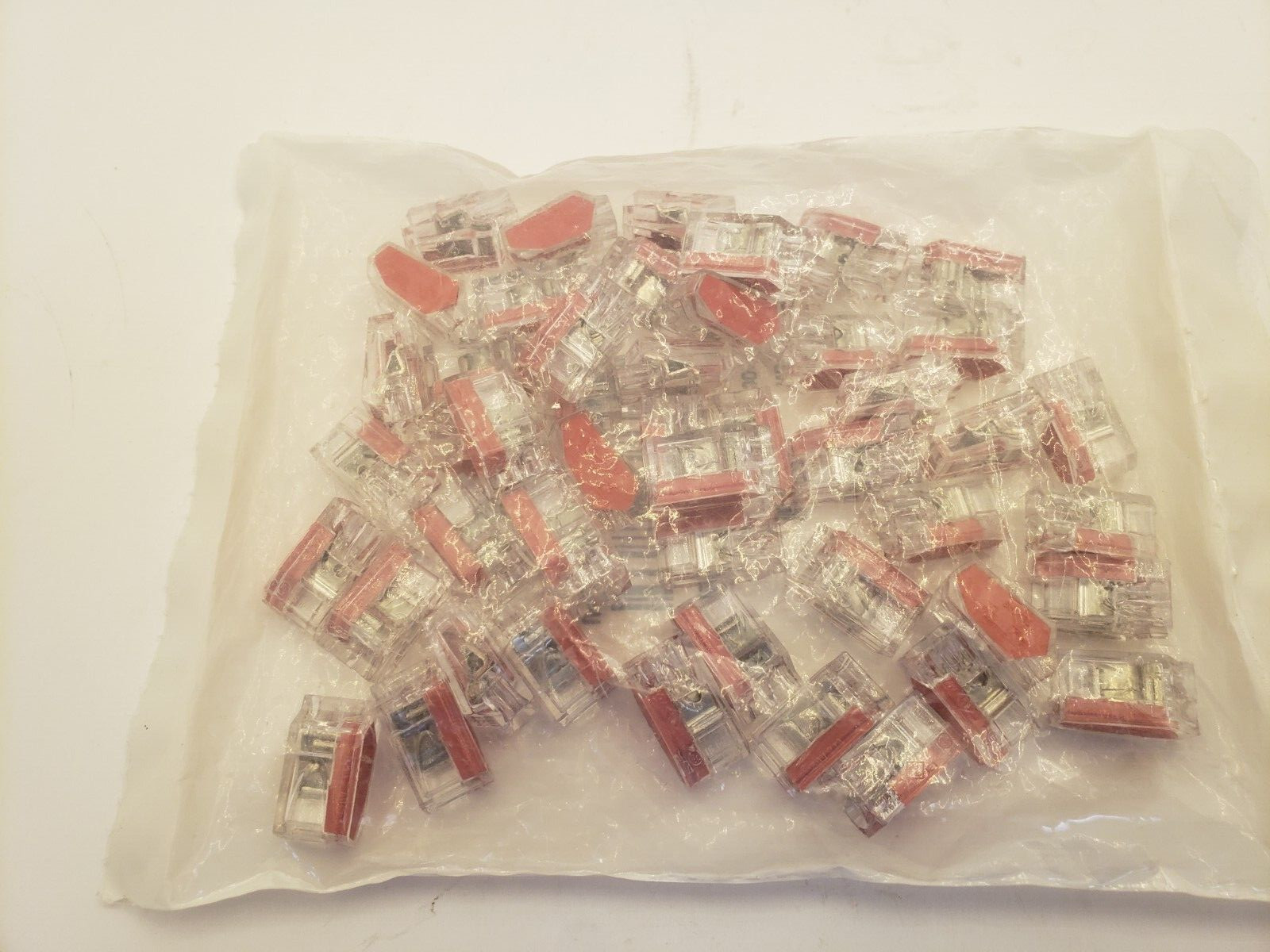 LAWSON 64655 PUSH & LOCK WIRE CONNECTOR 2 WIRE 30A RED (LOT OF 50) NIB