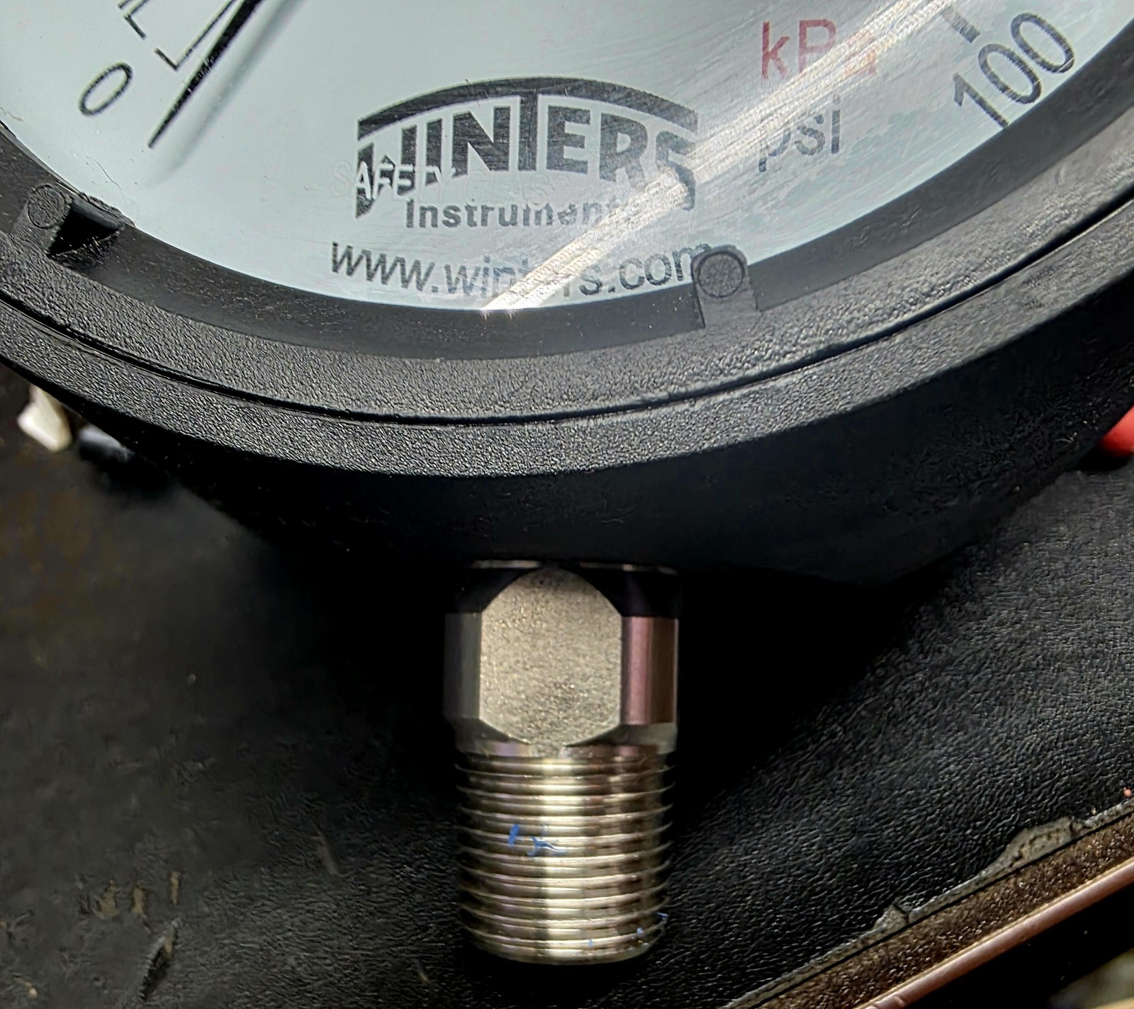 Winters Ppc5064-Sg45 Process Pressure Gauge, 0 To 100 Psi, 4 1/2 In Dial, 1/2