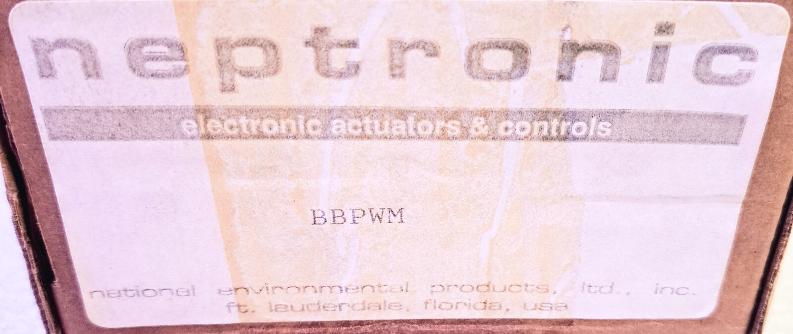 1 USED NEPTRONIC BBPWM60 ELECTRONIC ACTUATOR ***MAKE OFFER***