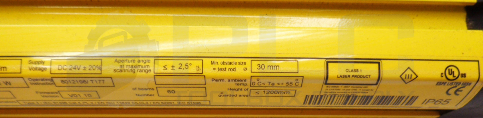 SICK 1 204 118 LIGHT CURTAIN C 4000 RECEIVER 24VDC 6.1W XC40S-1203A0A00AA0