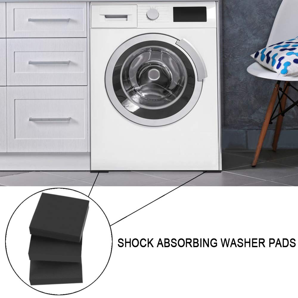 10 Pack AntiVibration Washer Mat, Shock Absorbing Washer Pads, NonSkid Protec…