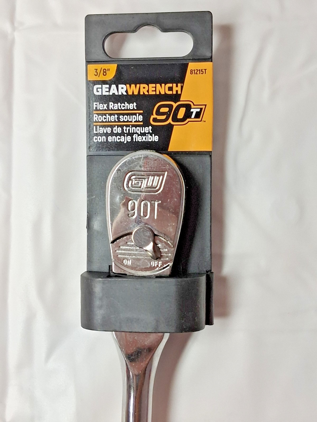 GEARWRENCH Ratchet 3/8″ Drive Pear Head 90 Gear Teeth Chrome-Plated 81215T