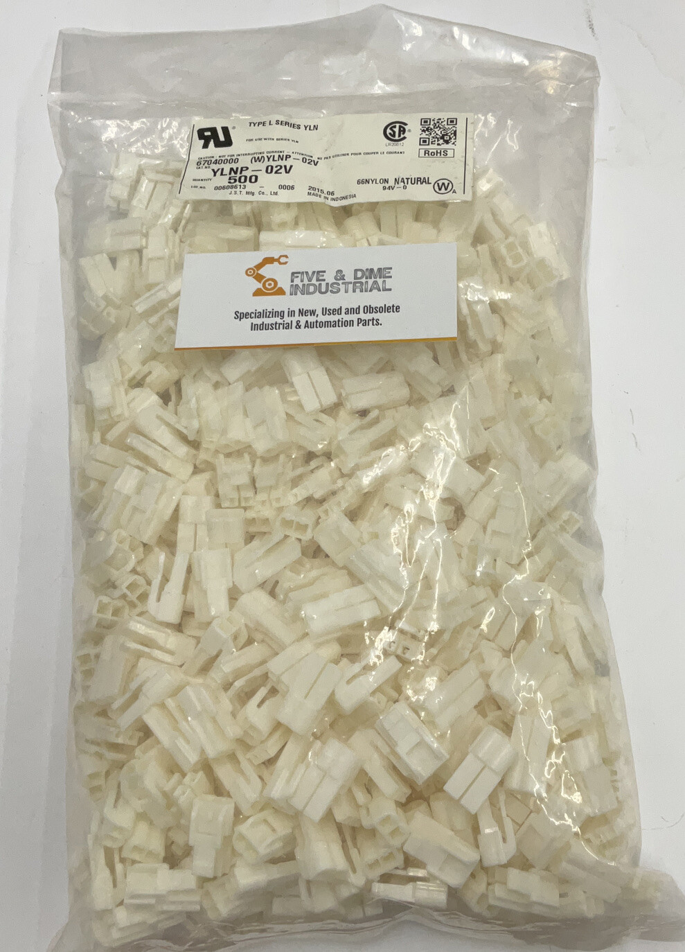 Jst Ylnp 02V 2 Position 4.5mm Disconnectable Crimp Bag of 500