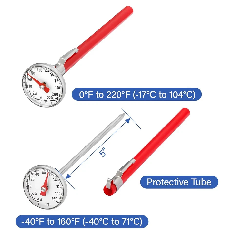 Pressure and Temperature Test Kit，0-100 Psi/Ft H2O/Kpa/Meters H2O, 0°F to 220°F&
