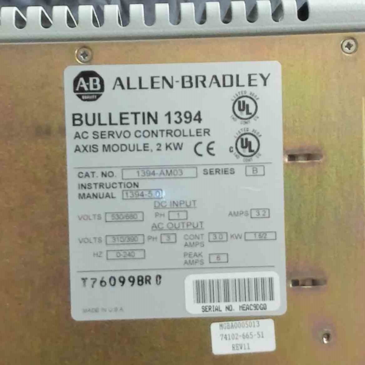 ALLEN BRADLEY 1394-AM03 – USED