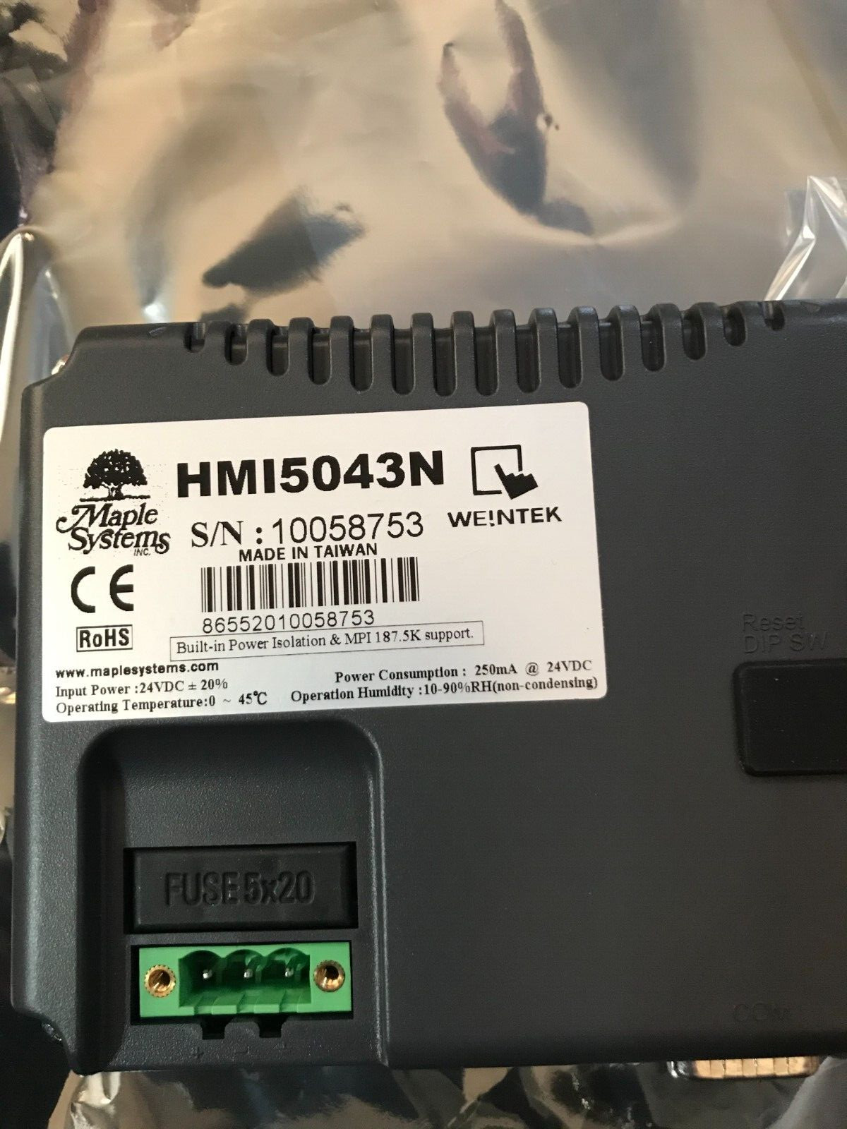 Maple Systems HMI5043N Weintek Human Machine Interface