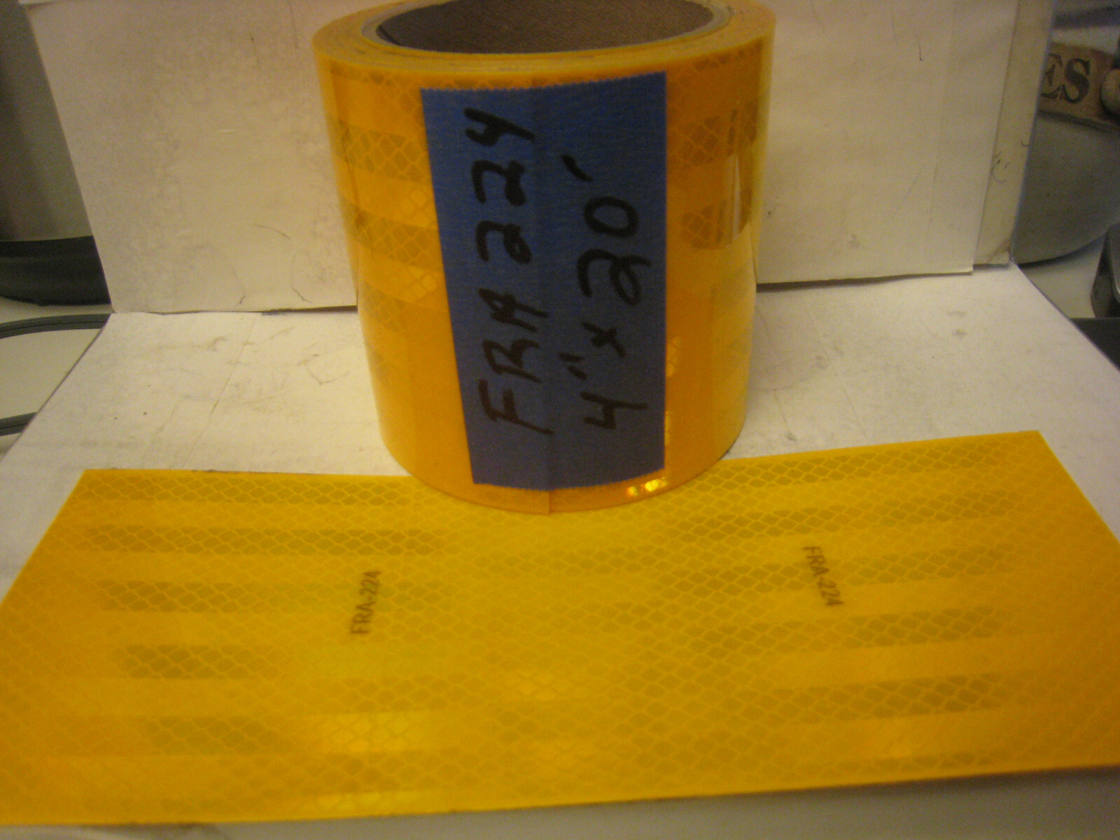 FRA-224 Conspicuity Marking Reflective Tape Yellow 4″ x 20 feet FREE SHIPPING