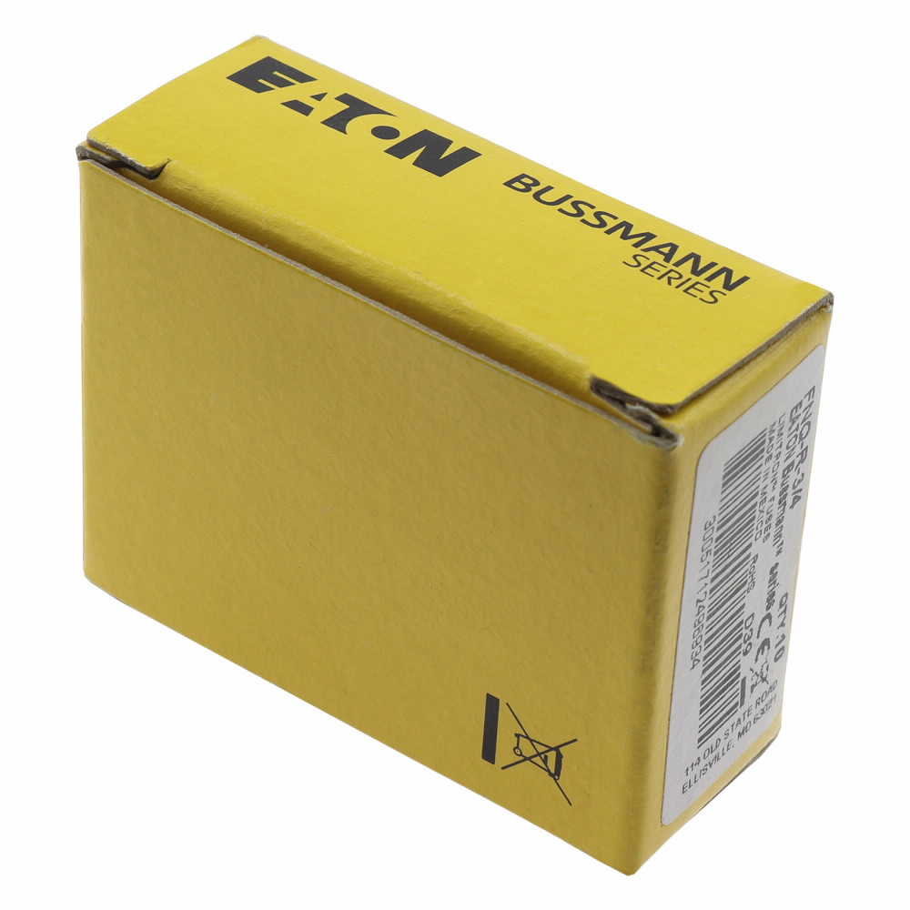 Bussmann FNQ-R-3/4 FUSE 0.75A 600V 200KAIC CC CYL REJECTION