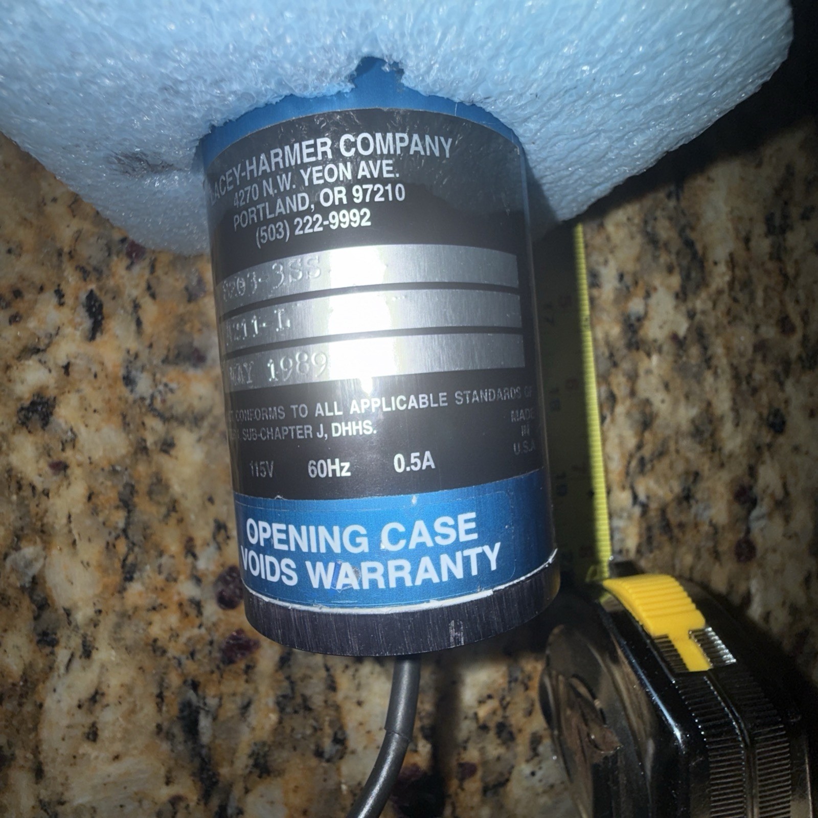 LACEY HARMER 8203-3SS LAHARCO 115V 0.5A