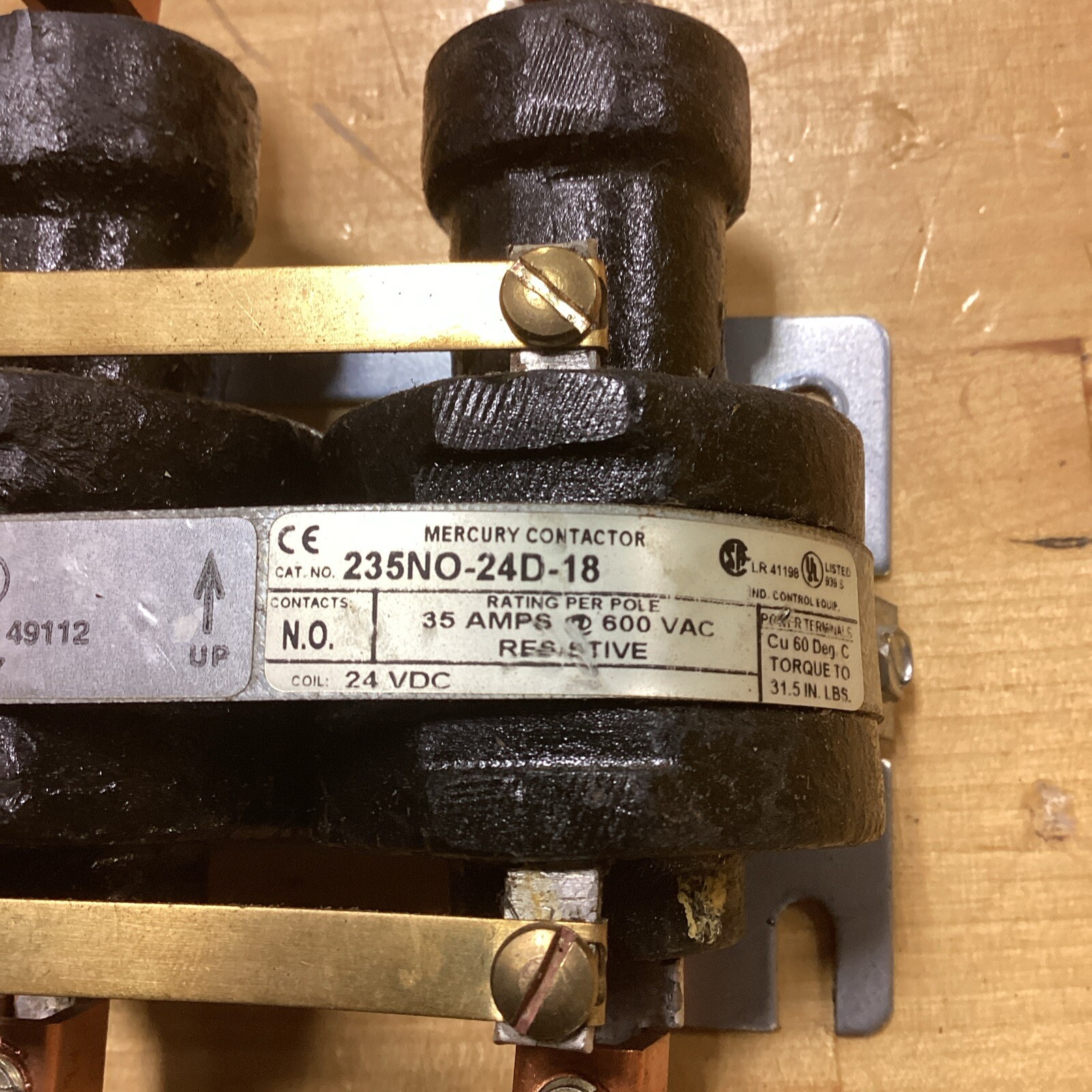 MDI 35A 600 VAC 2-POLE CONTACTOR 235NO-24D-18 B37
