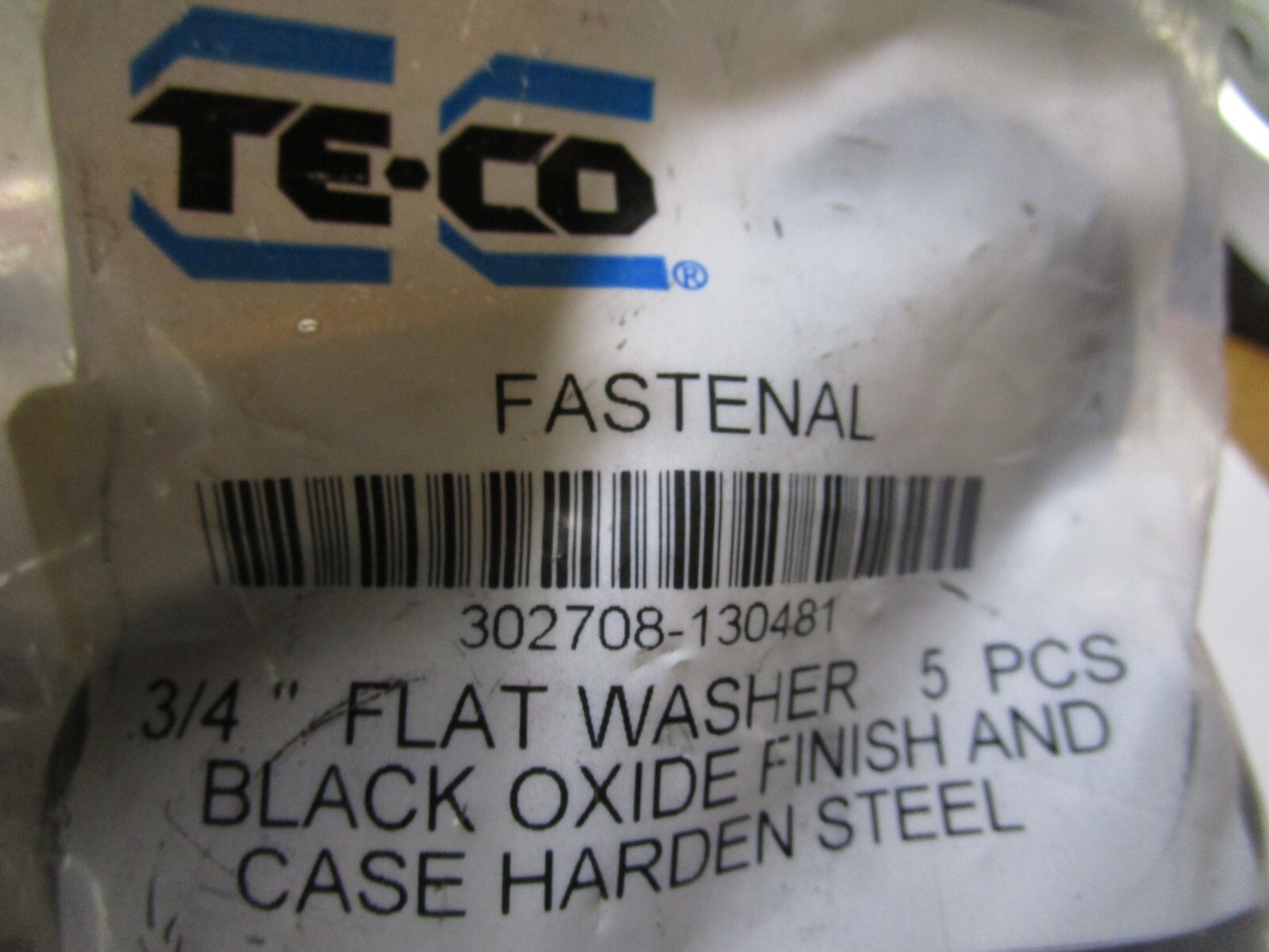 3/4″ Bolt Size 3/4″ID x 1-5/8″OD Black Oxide Steel Flat Washer QTY 10