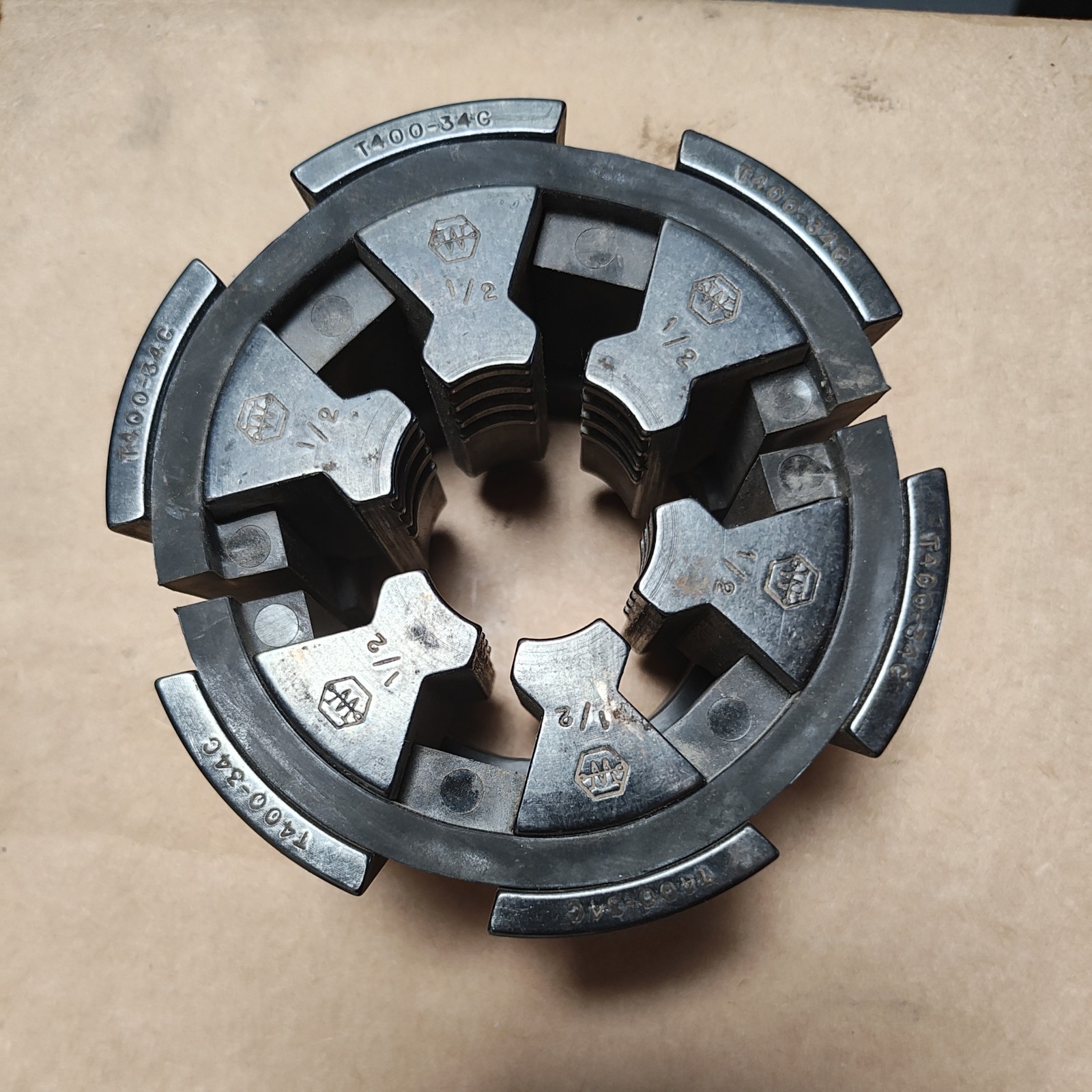 WEATHERHEAD HYDRAULIC HOSE CRIMPER DIE SET # T400-34C 1/2″ COLLET SET