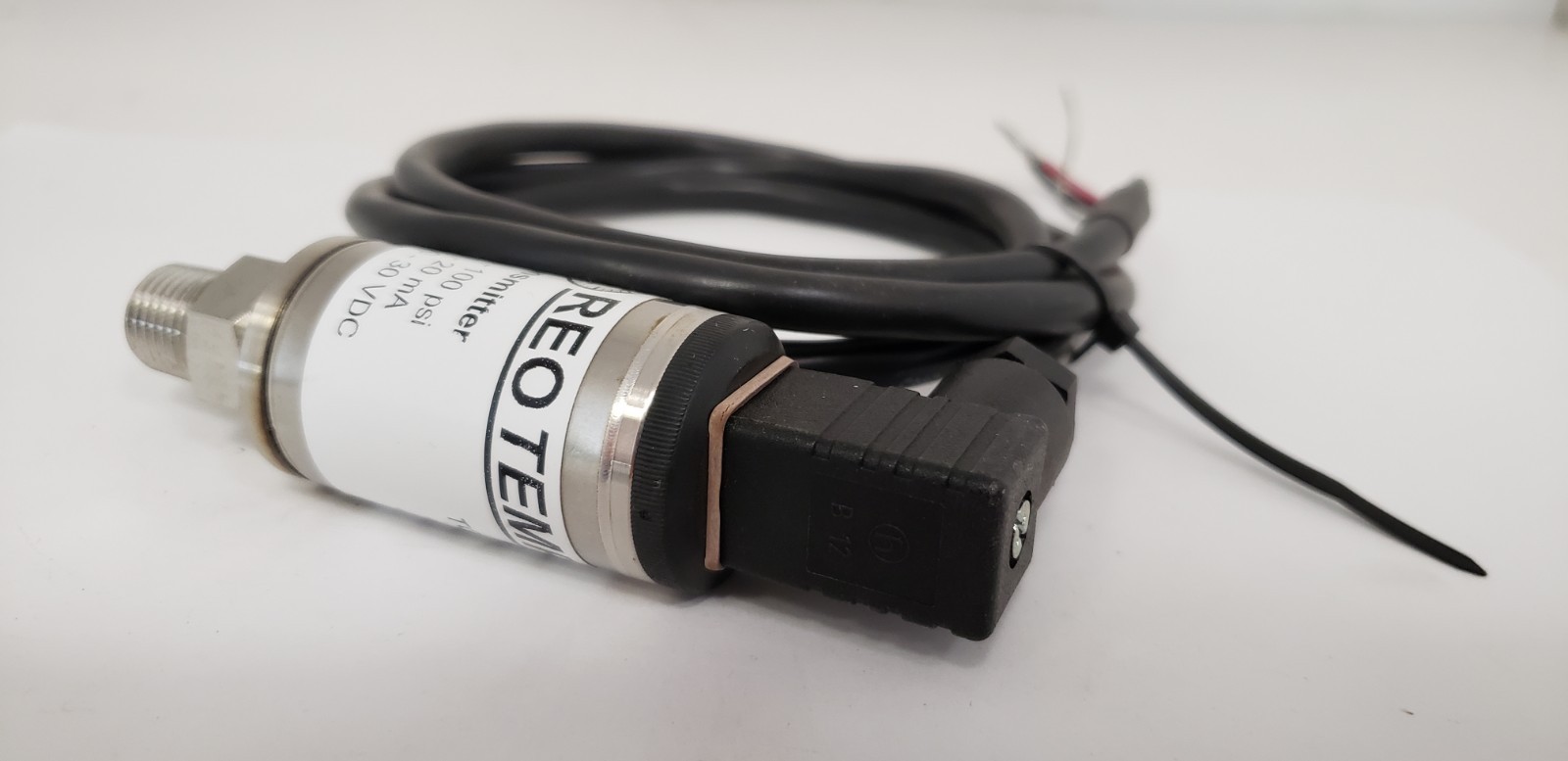 REOTEMP TG1-P18-2A4A PRESSURE TRANSMITTER, 0-100 PSI, 10-30VDC, 4-20mA, NNB
