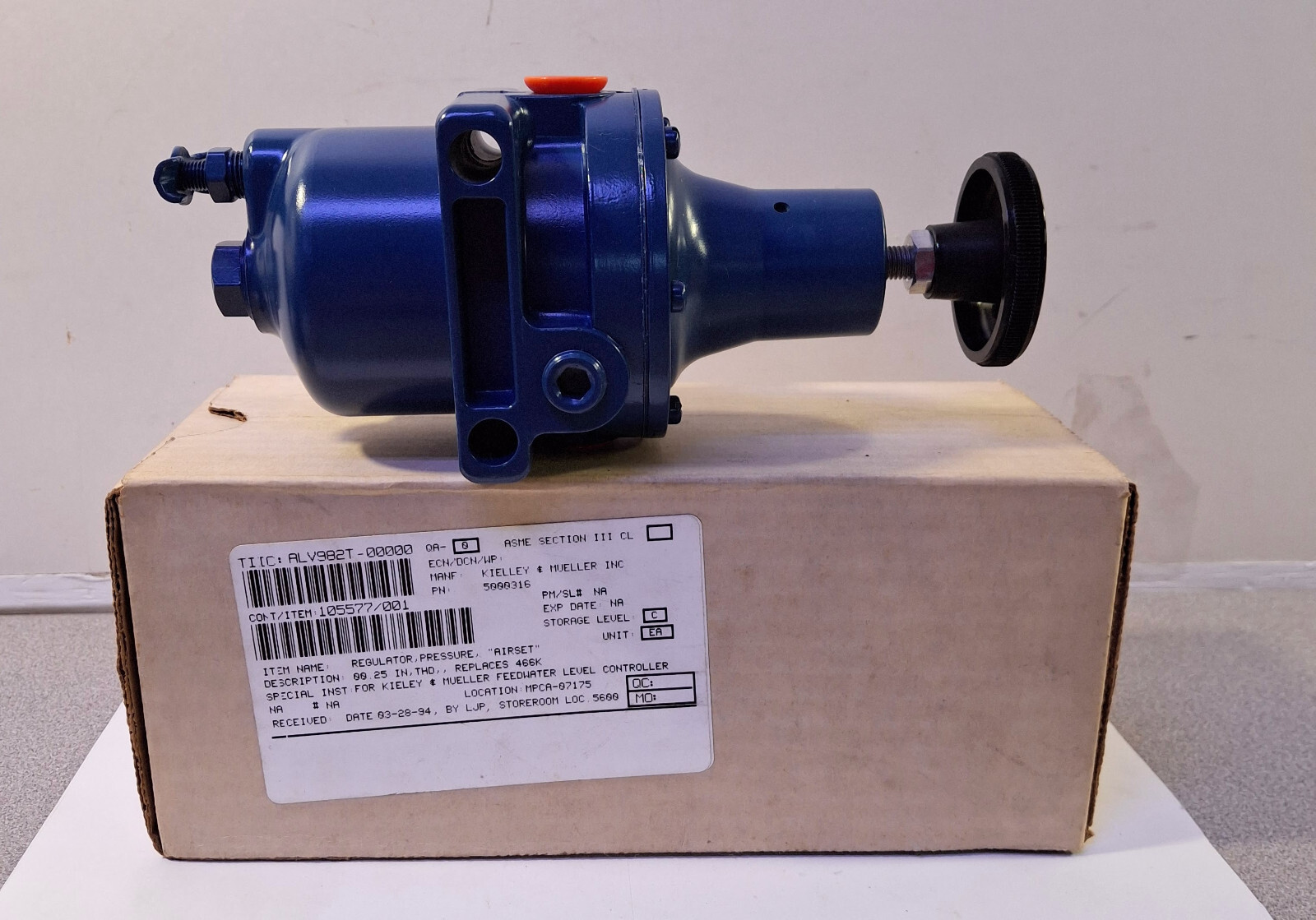 1 NEW KIELLEY & MUELLER 5000316 INDUSTRIAL PRESSURE REGULATOR NIB **MAKE OFFER**