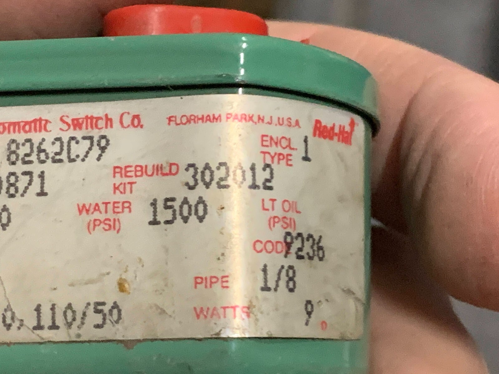 ASCO Solenoid Valve 120V-60Hz 110V-50Hz Air-1900PSI Water-1500PSI P/N 8262C79