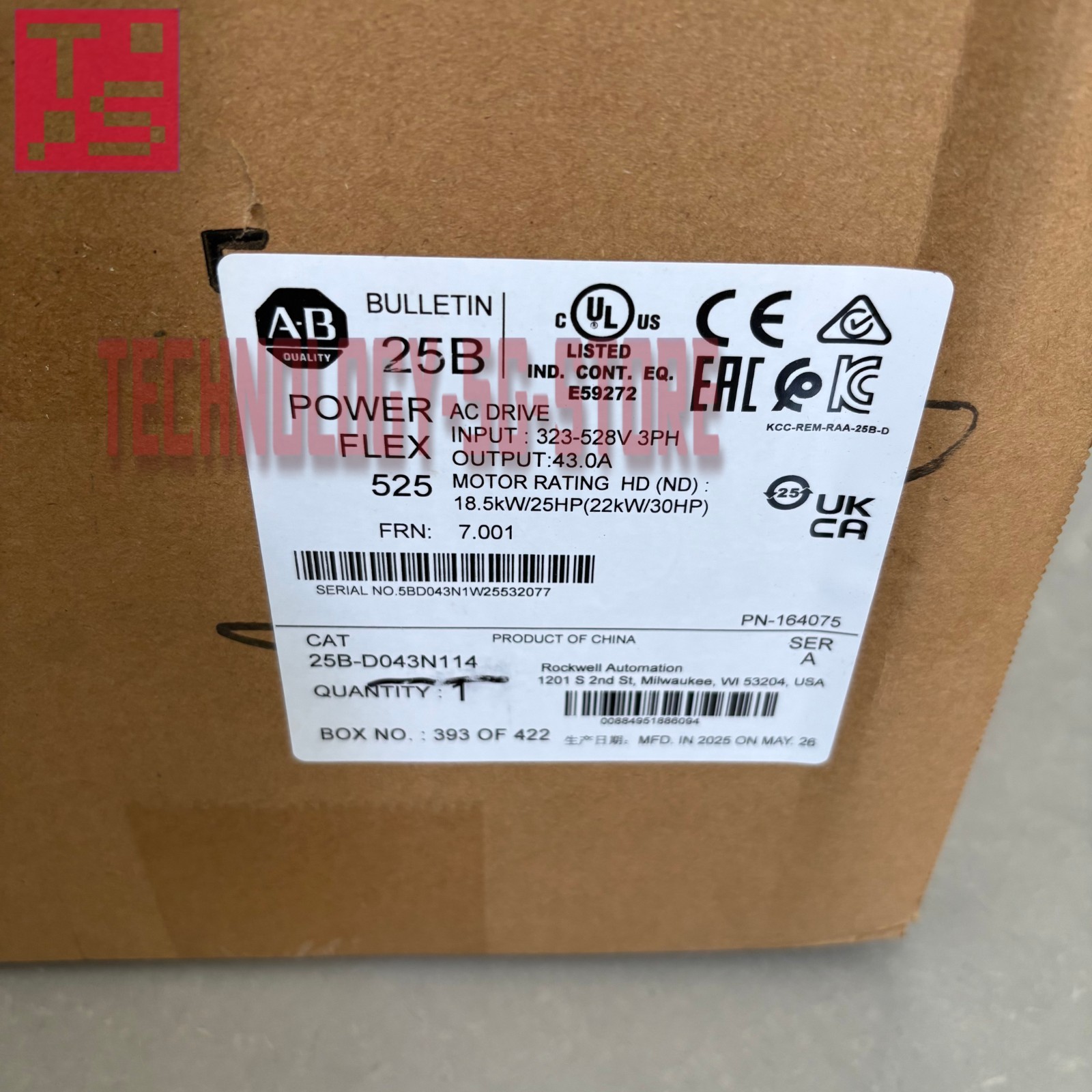 1pcs new Brand 25B-D043N114 Frequency converter