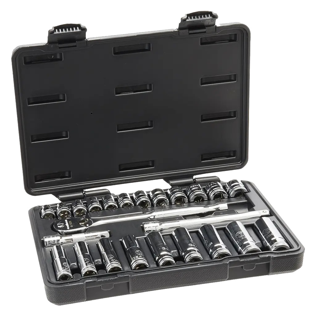 New Gearwrench 24-Piece 3/8 Inch Standard / Deep Metric Socket Set – P/N 80559