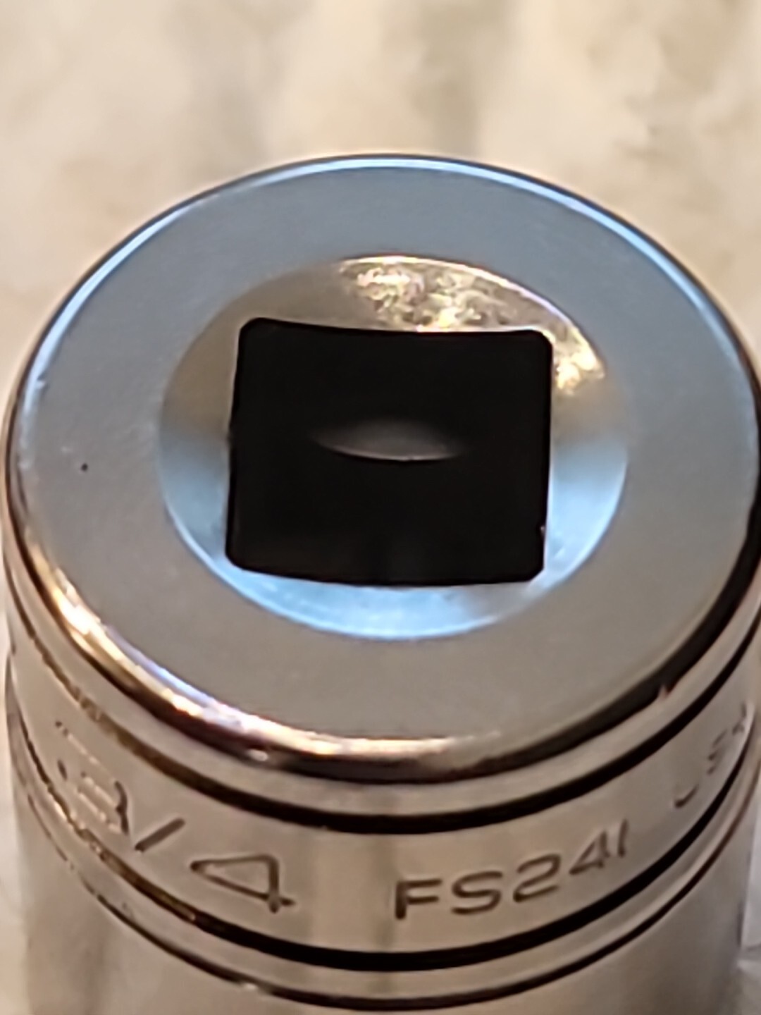Snap-On FS241 3/4″ Size 3/8″ Drive shallow Chrome 6 point socket New
