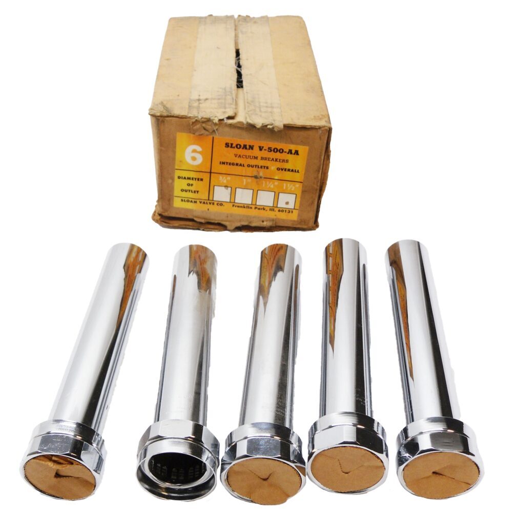 NEW BOX OF 5 SLOAN V-500-AA VACUUM BREAKERS 1-1/2″ *READ*