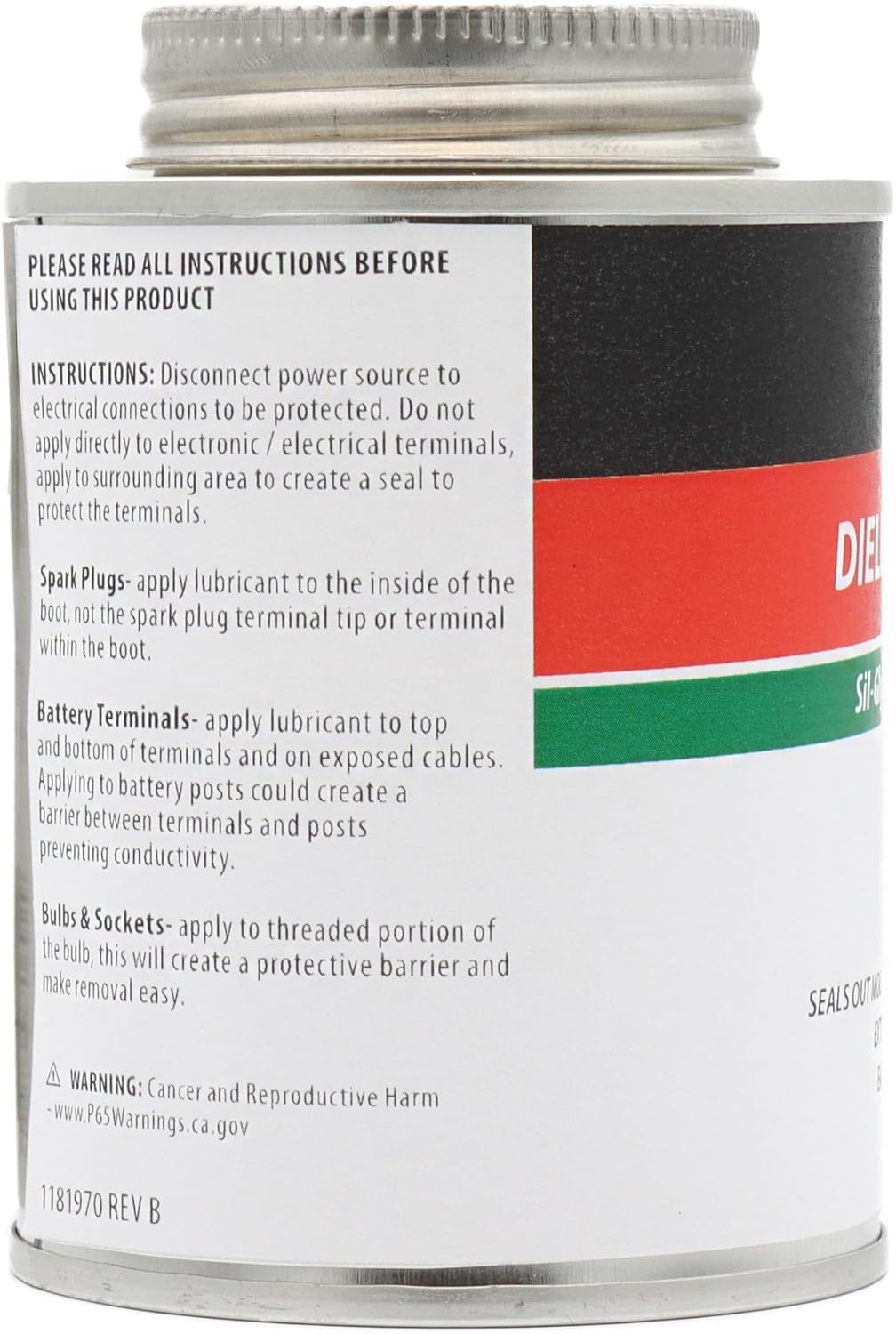 AGS Automotive Solutions Brush Top Can Dielectric Silicone Grease 8oz