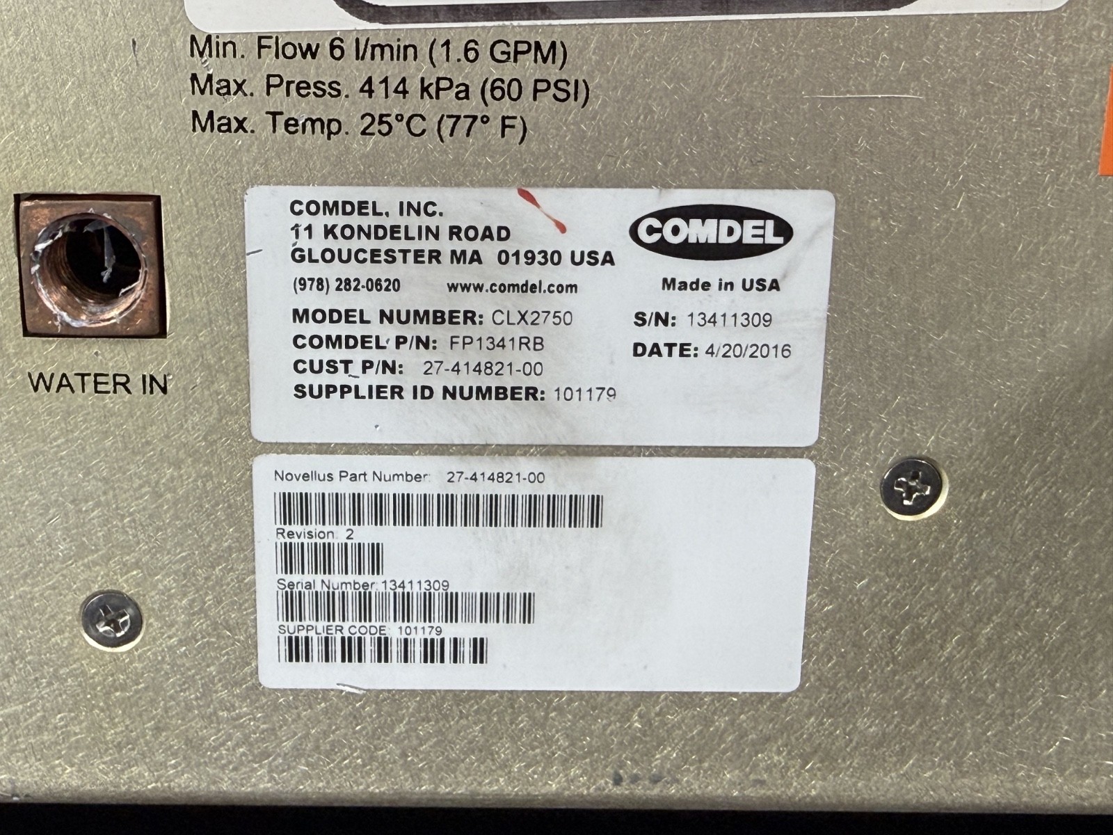 COMDEL CLX-2750 LF Generator