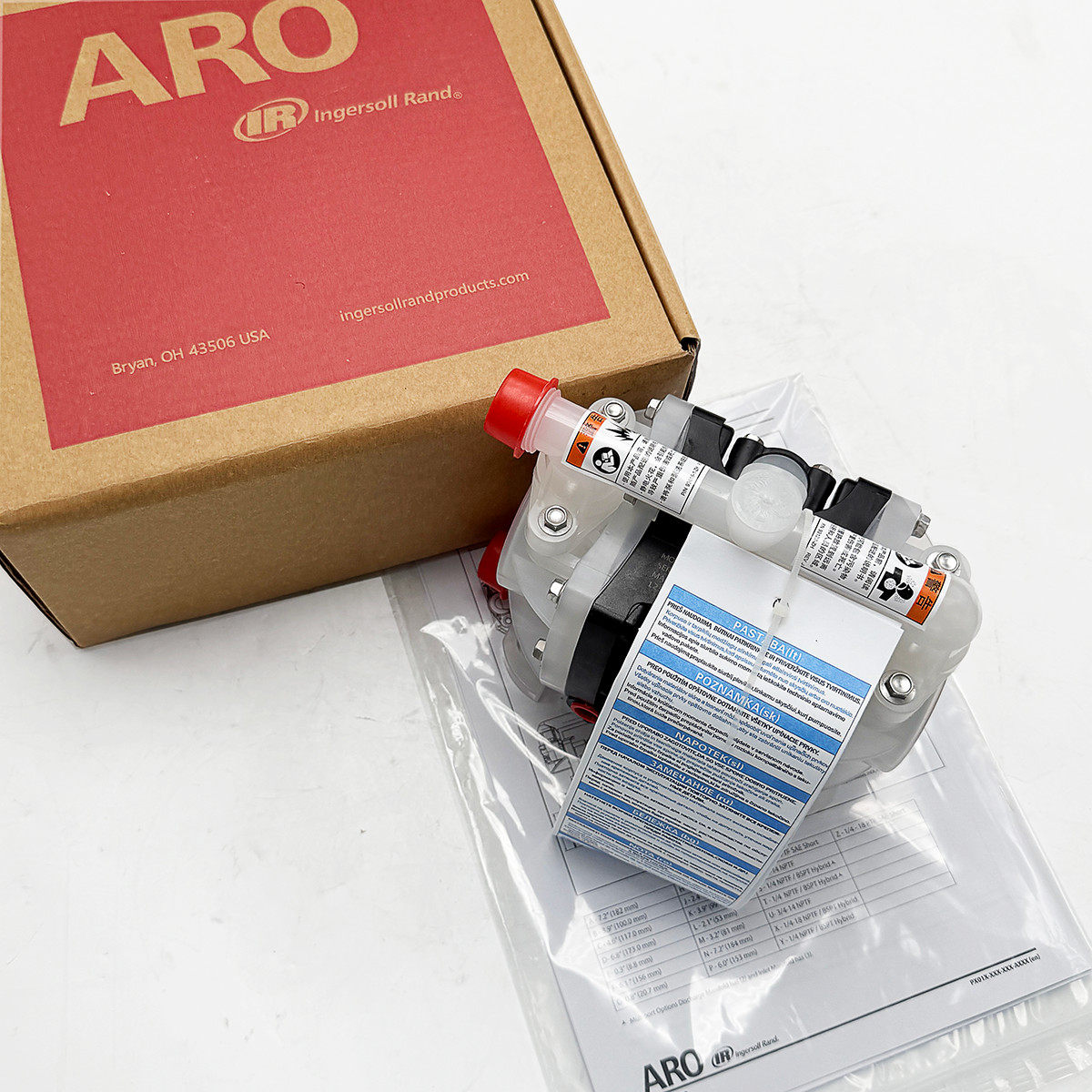 New Double Diaphragm Pump PD01P-HPS-PTT-A for Ingersoll Rand ARO Air Compressor