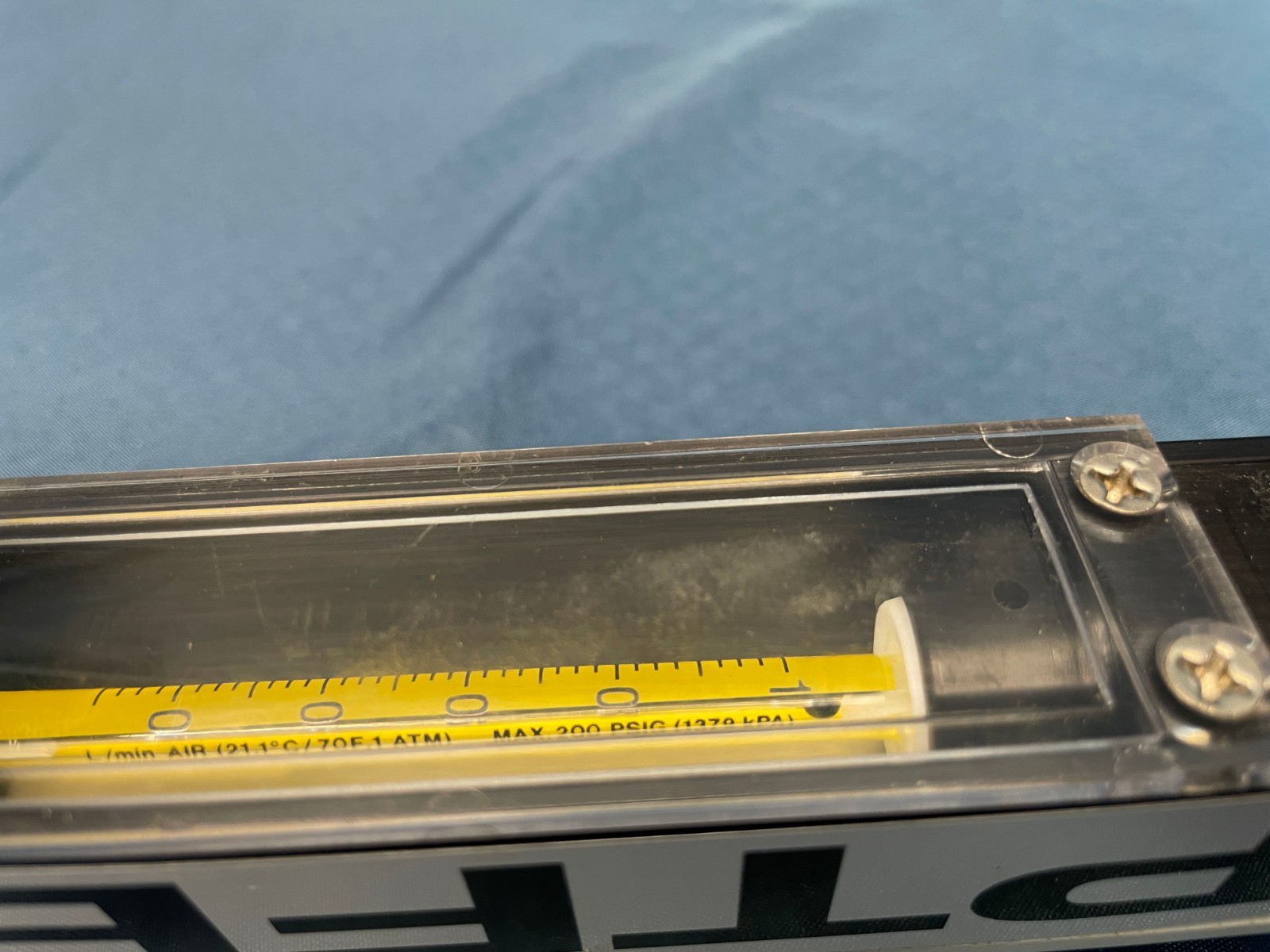 Automated Control Systems 330-155 Teflon Rotameter W/O Dial 0-1 slpm PTFE