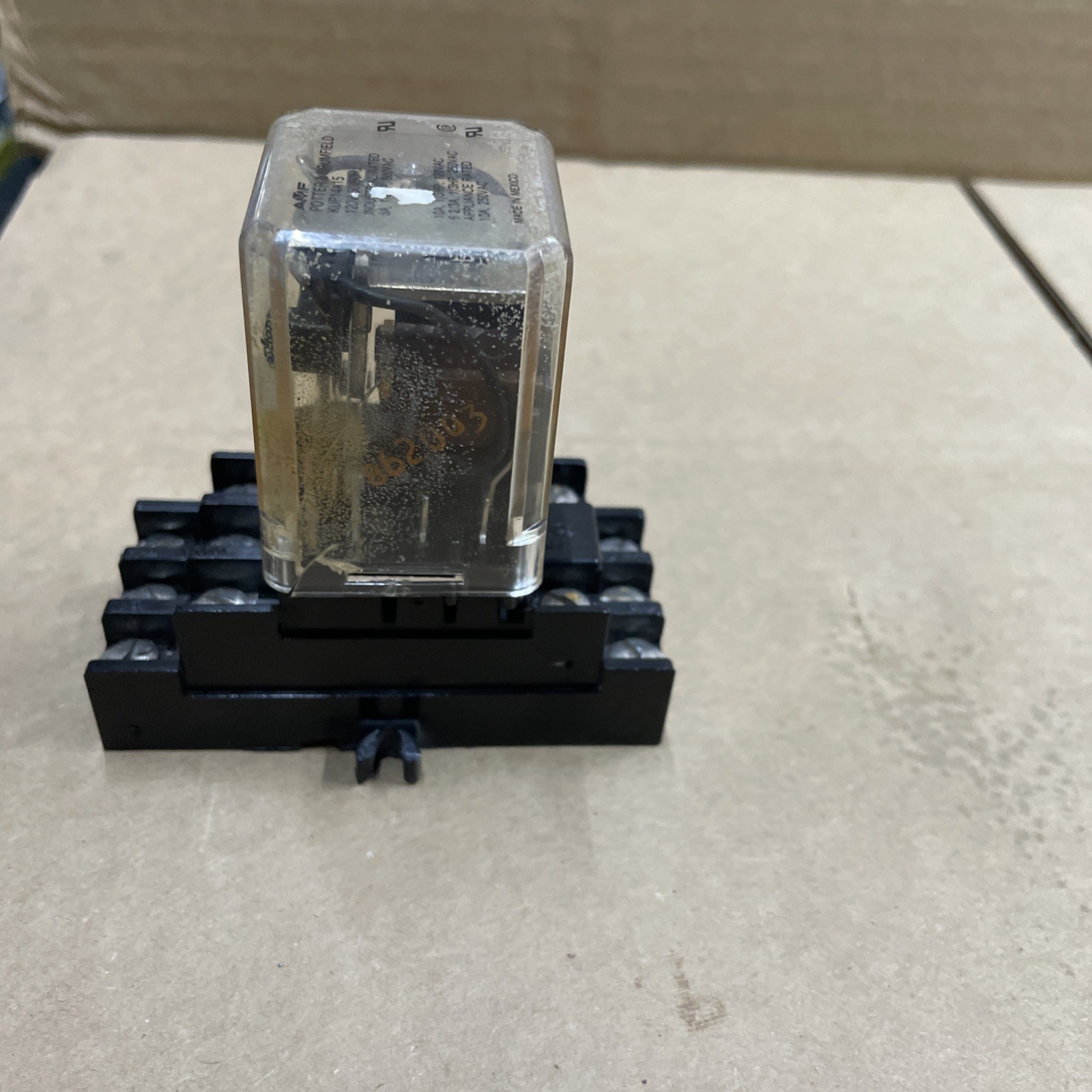 AMF POTTER BRUMFIELD, RELAY, KUP14A15, 10 A, 120 VAC, CUTSOM CONNECTOR SEE PICS