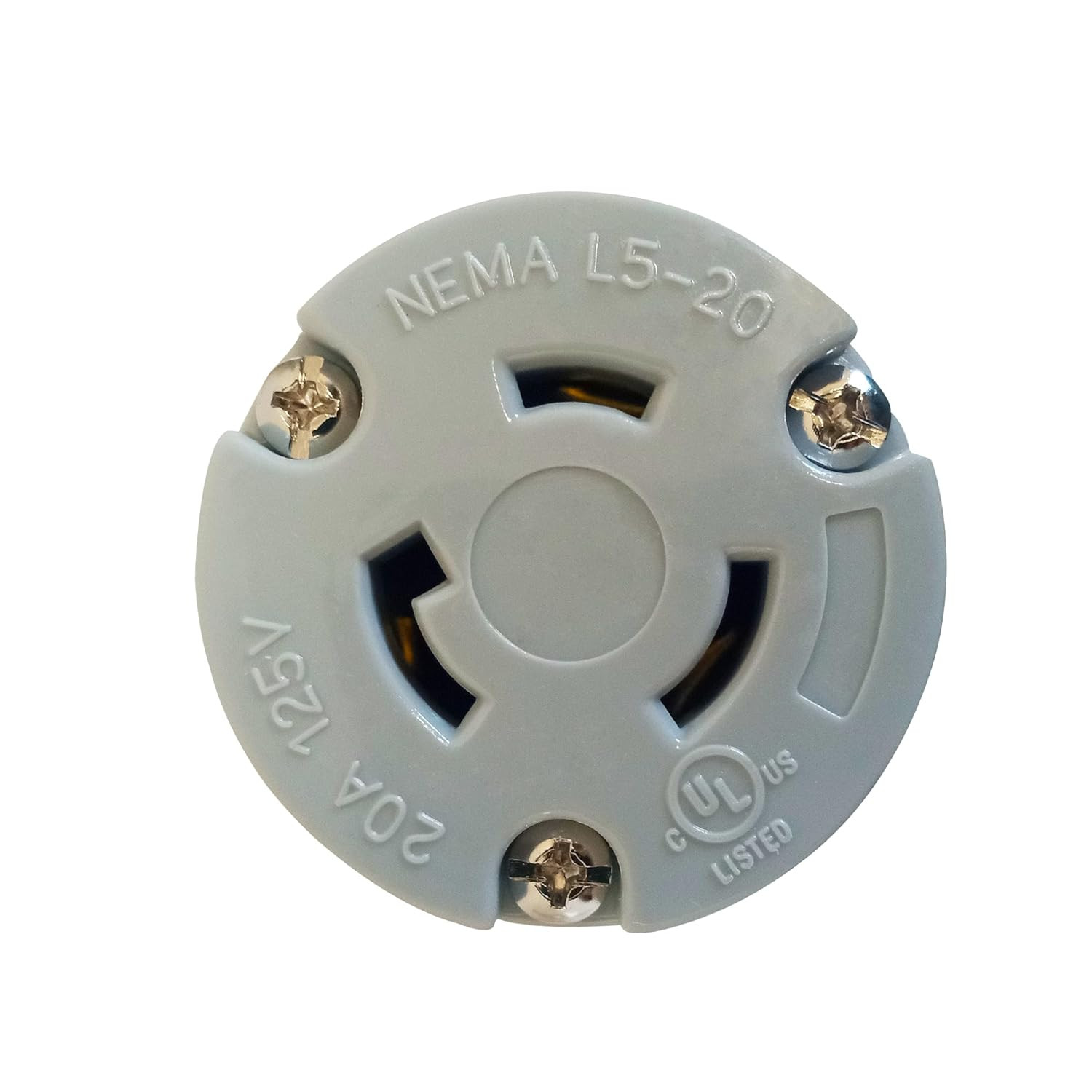 Ocsparts L5-20R Grounding Locking Connector, 20A 125V AC, 2 Pole 3 Wire, Cul Lis