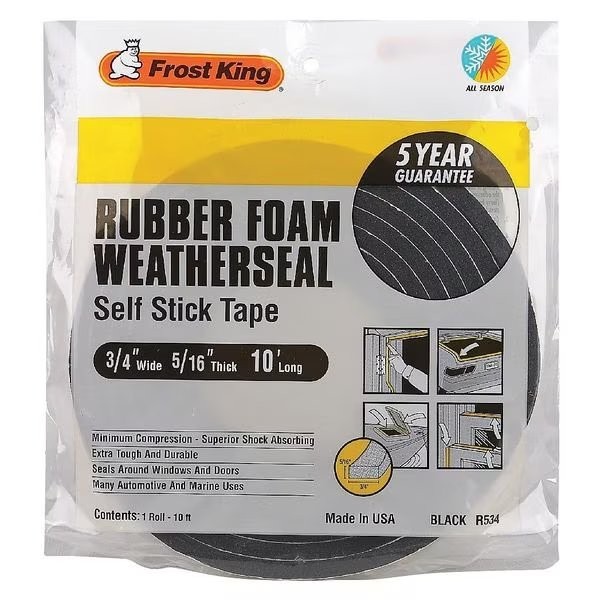 Frost King Spnge Rubber Foam Tape, 3/4In
