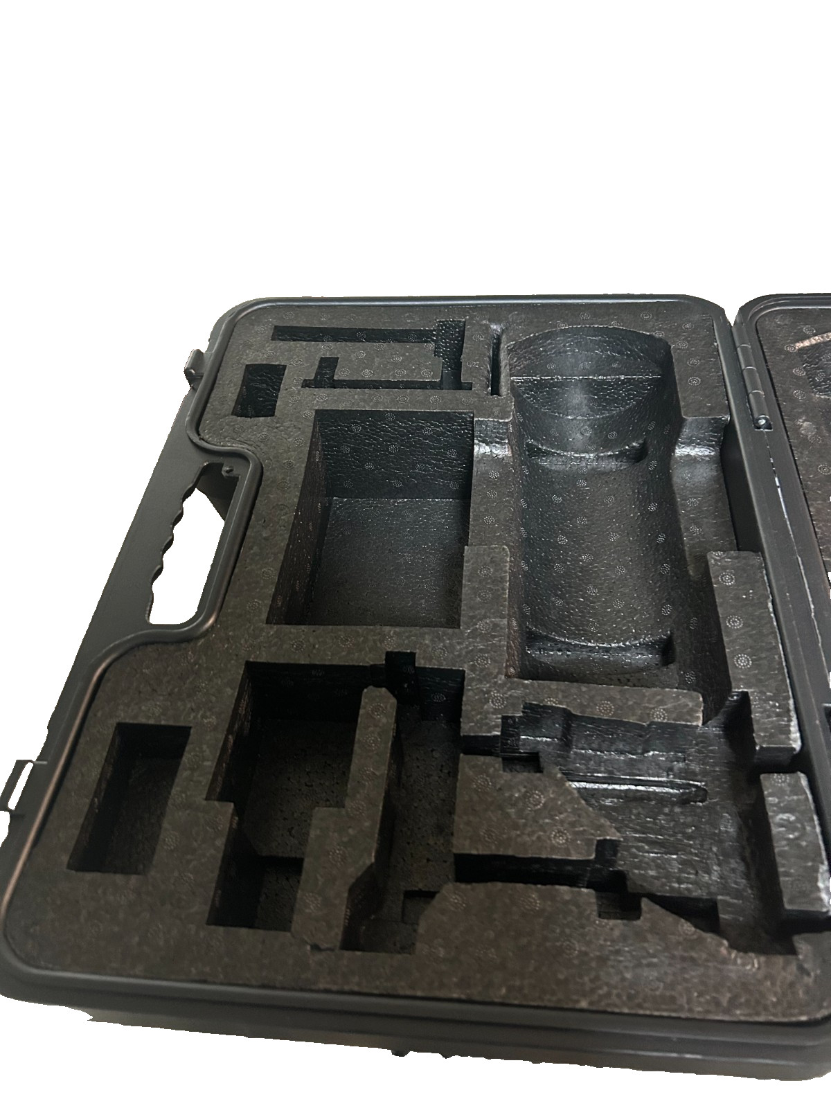 Padded Hard Side Plastic Black Carrying Case 19x15x8