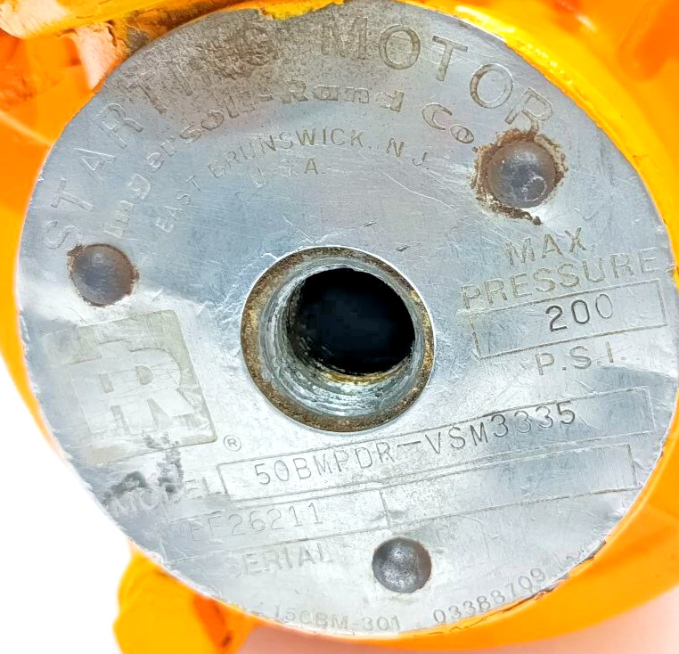 INGERSOLL RAND 50BMPDR-VSM3335 STARTING MOTOR 200 PSi MAX PRESSURE USED