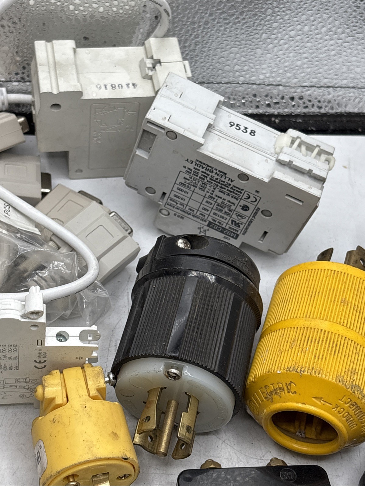 Assorted Breakers; Solenoids; Cables; Plugs; And Switches Of Various Brands