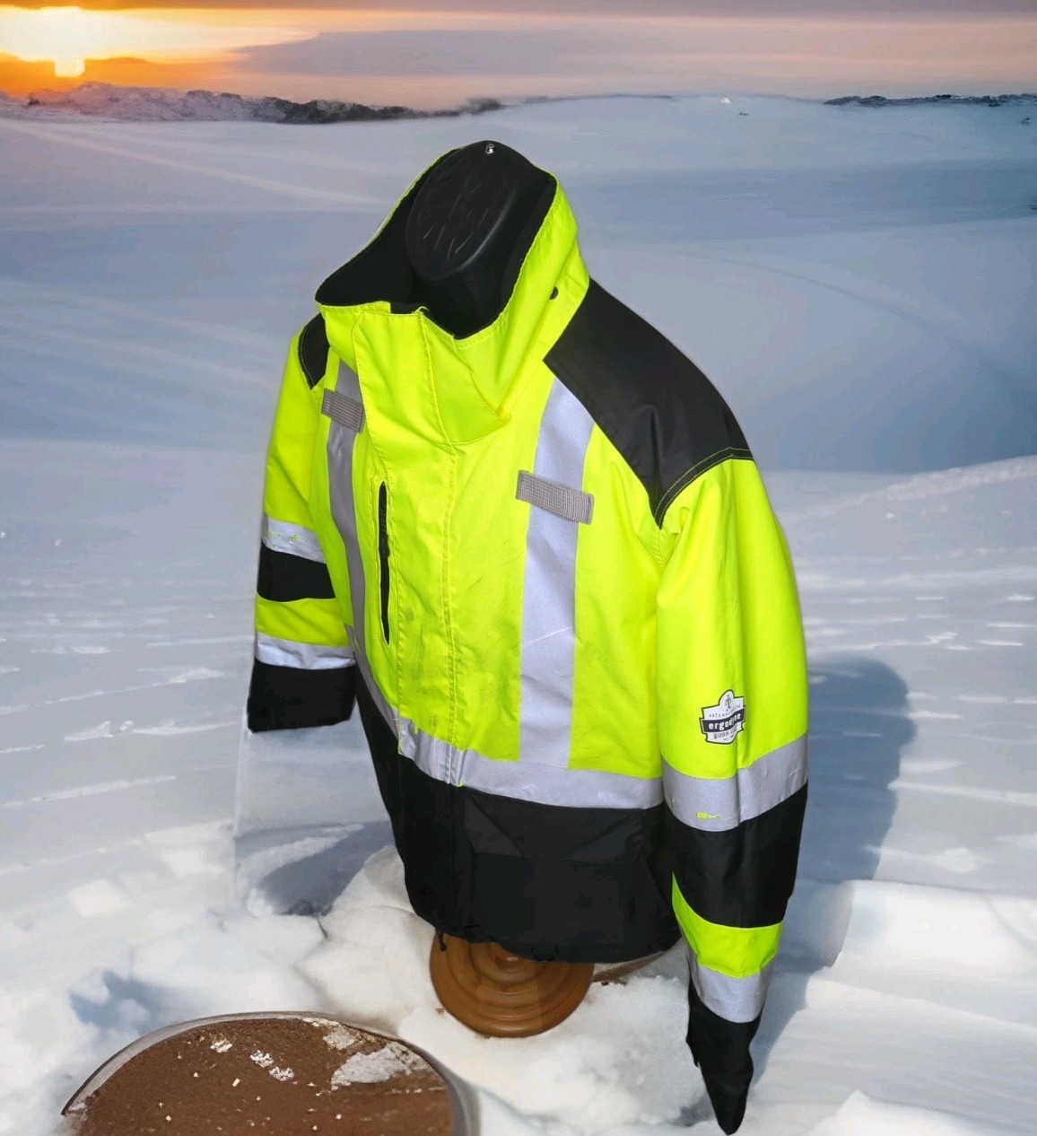 Ergodyne 8390 GloWear AmpliFIRE Winter Jacket Men Large Hi Vis Construction ANSI