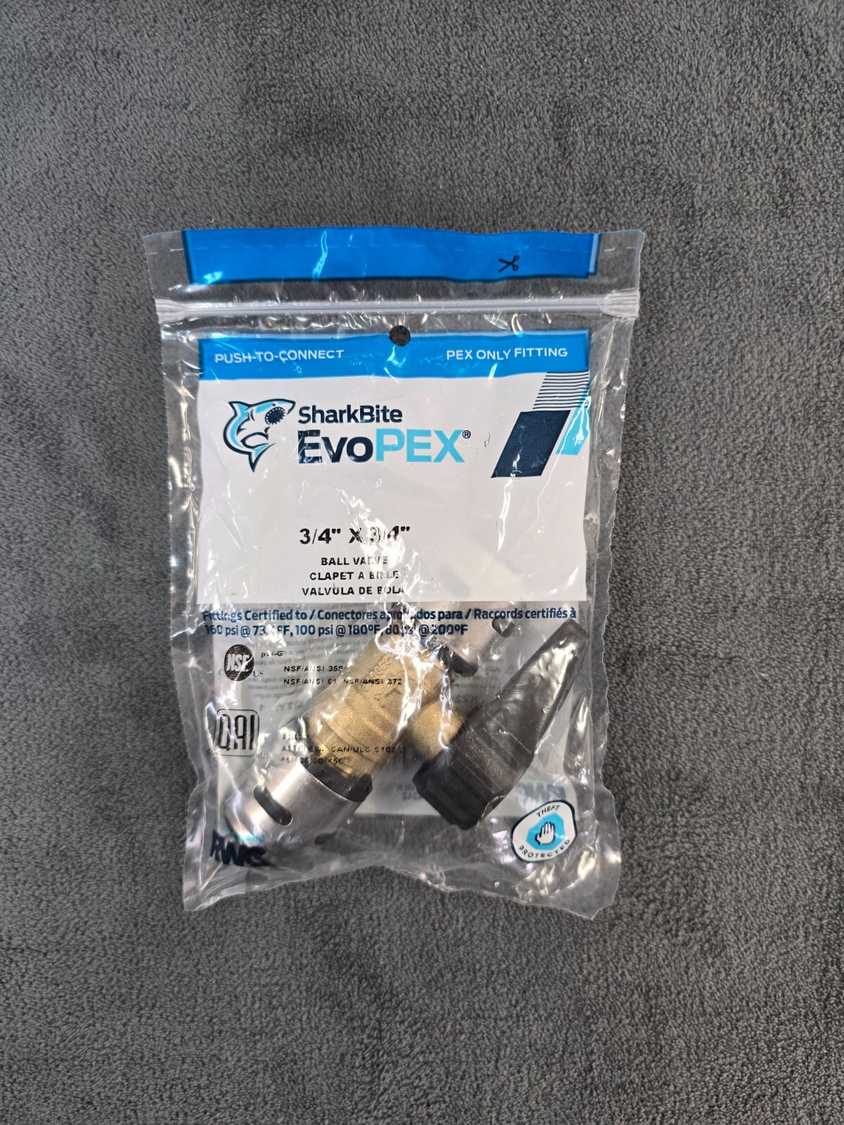 Sharkbite EvoPEX 3/4 in. Brass Push-to Connect Ball Valve