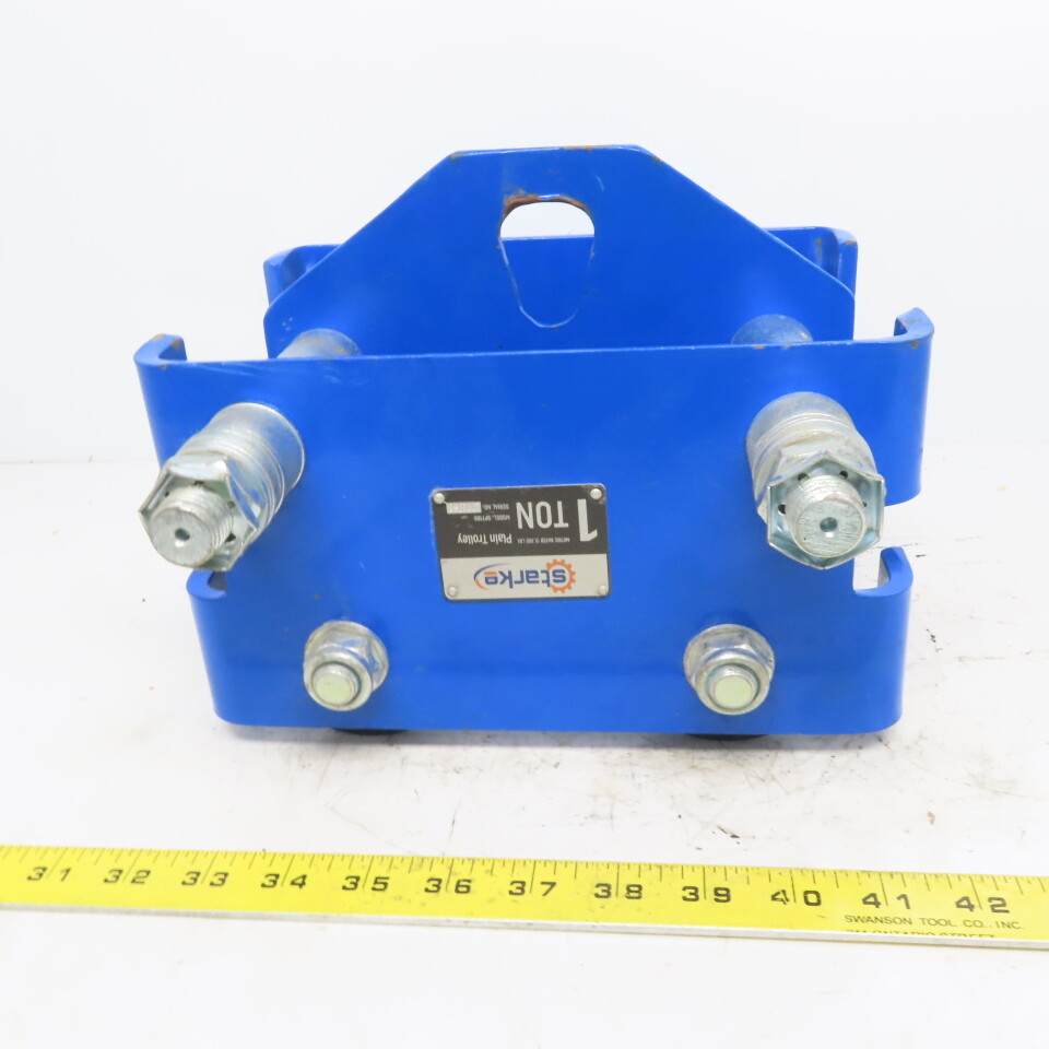 Sarke SP100 Plain Push Trolley 1 Ton Capacity Flange Width: 3.9″ – 5.7″
