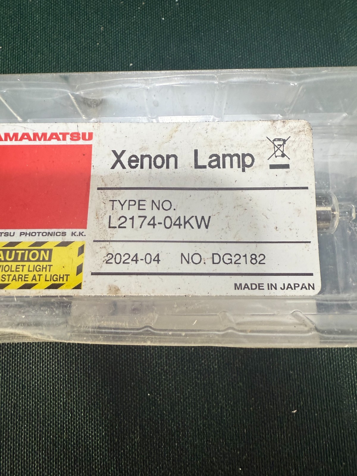 HAMAMATSU L2174-04KW XENON LAMP