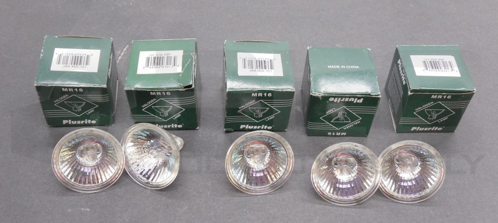 LOT OF 5 NEW PLUSRITE MR16 HALOGEN LAMP