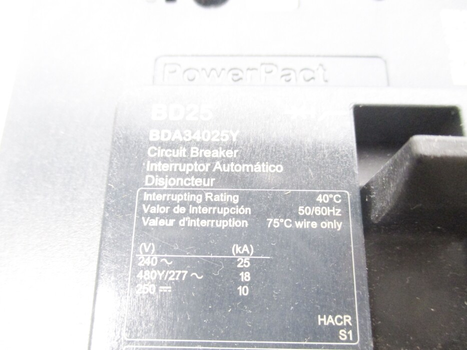 SQUARE D BDA34025Y 277V 25A NSNP
