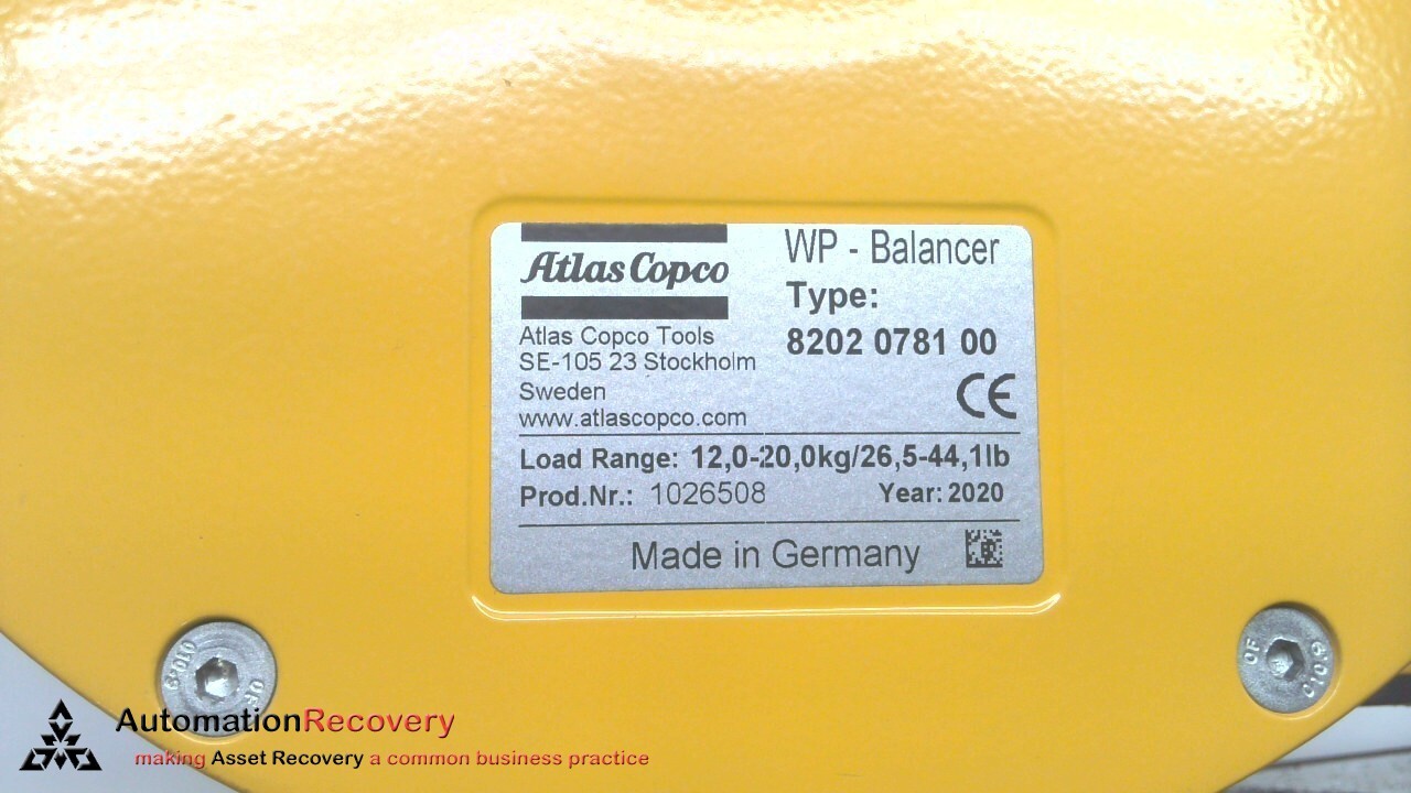 ATLAS COPCO 8202 0781 00, TOOL BALANCER WP 8202 0781 00 , NEW* #314616