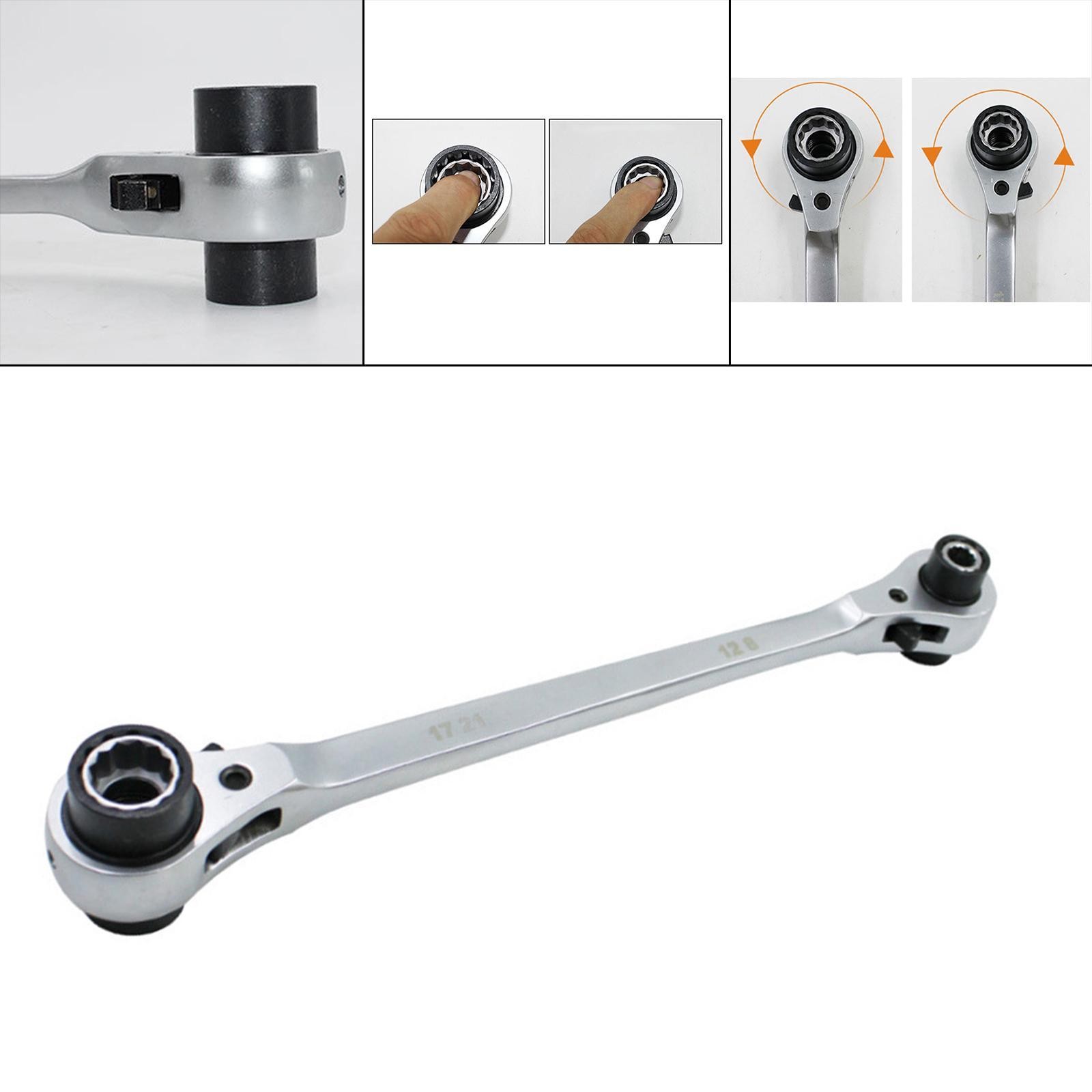 1/4″ Drive 8 in1 Double Head Ratchet Wrench Universal Fast Hand Tools