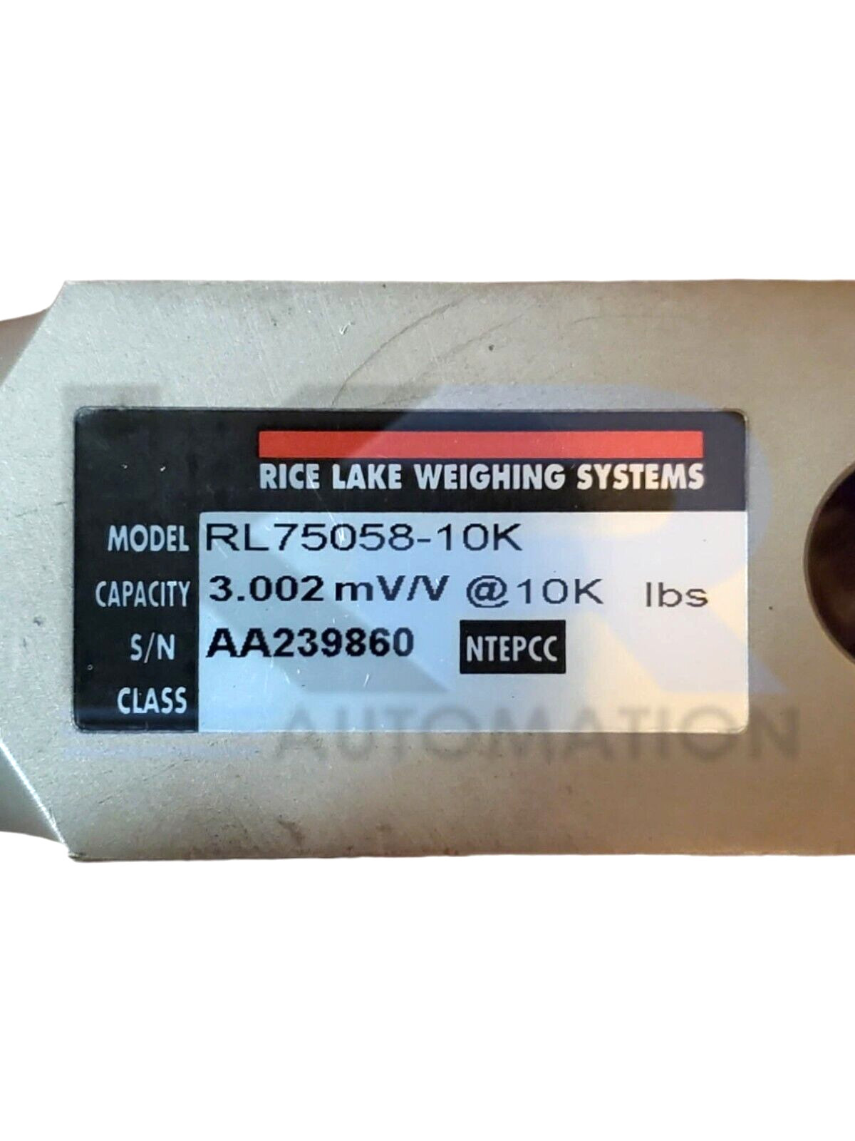 NEW Rice Lake Weighing Systems RL75058-10K Load Cell 3.000-3.002 mV/V 10K LBS