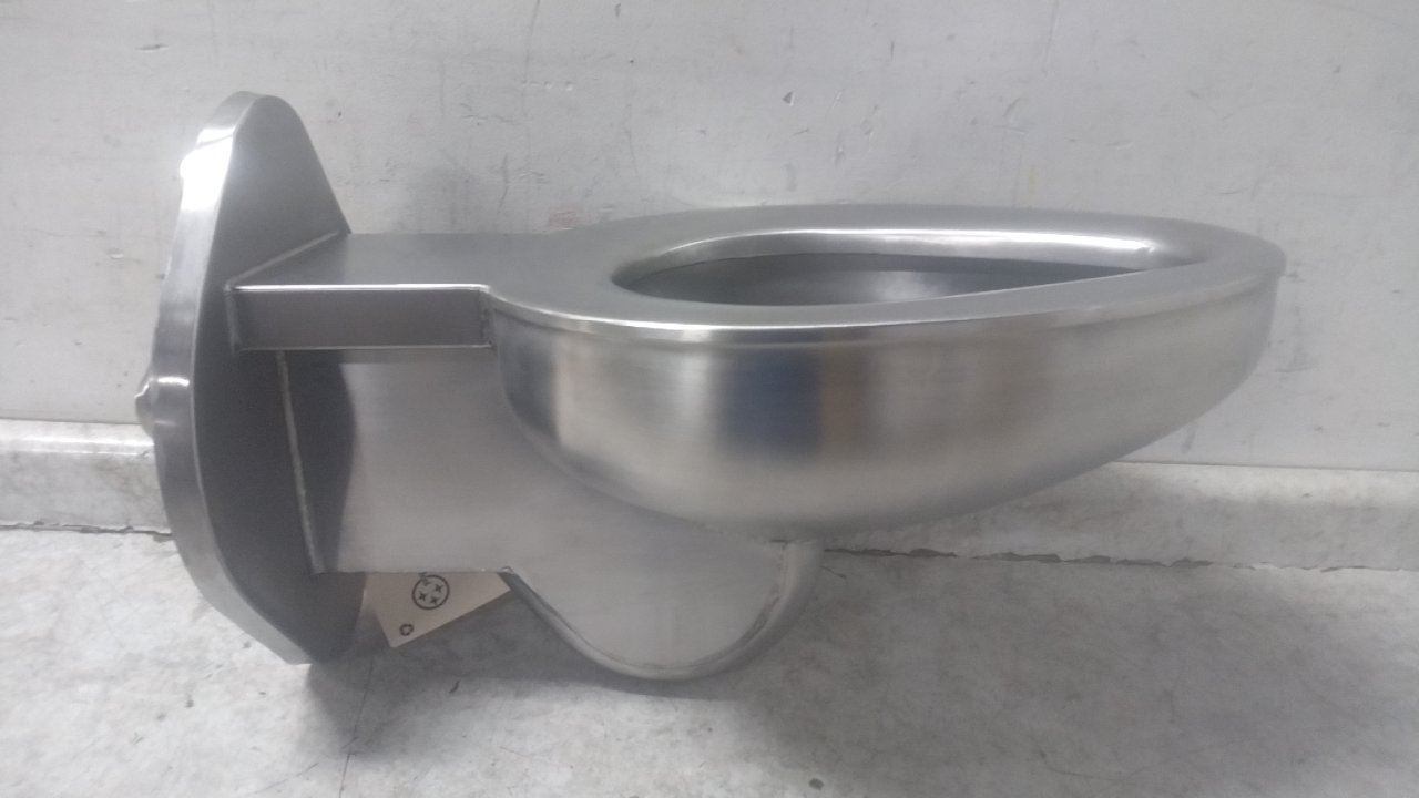 Acorn 1675-W-1 1.6 Gallons per Flush 12 In Rough-In Stainless Steel Toilet