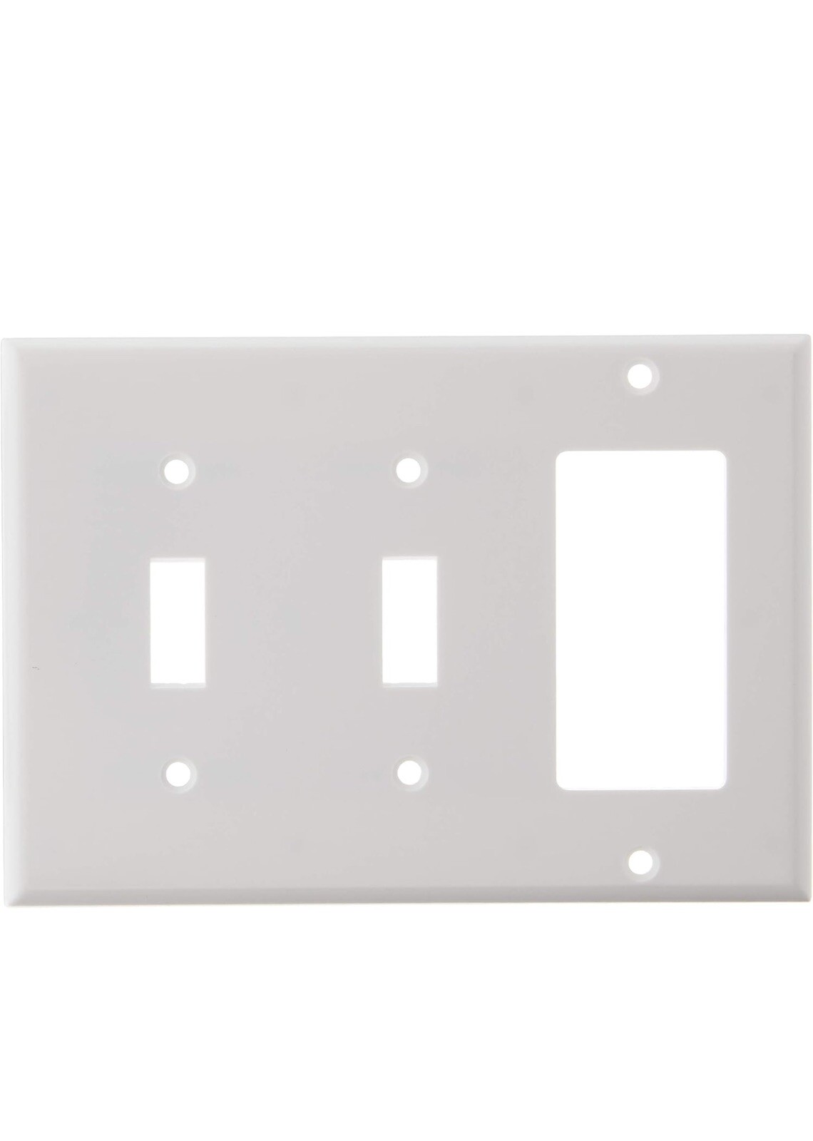 Leviton 80421-W 2-Toggle 1-Decora/GFCI Device Combination Wallplate (Pack of 10)